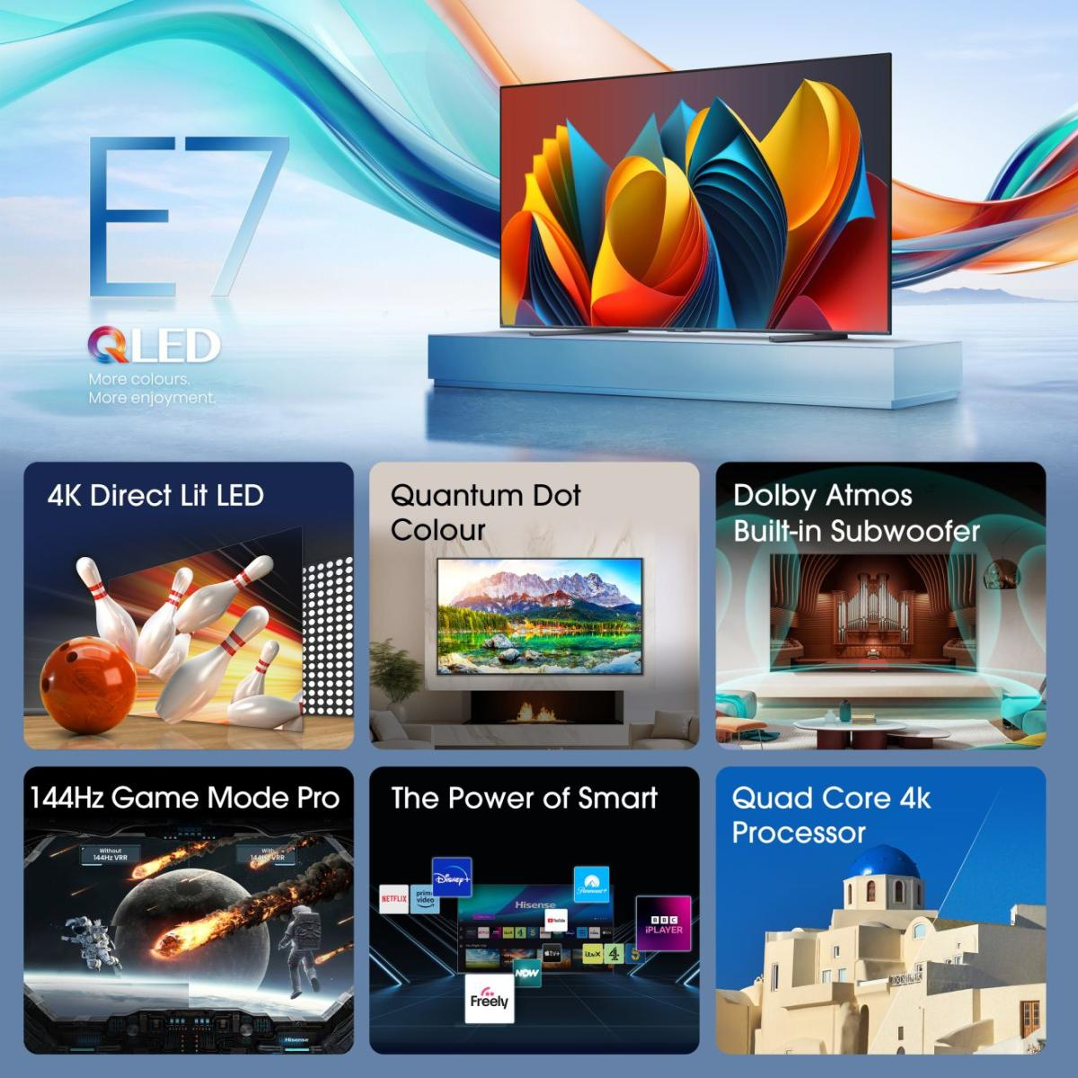 hisense - Televisão Hisense 100E7NQ 100" QLED UltraHD 4K VIDAA