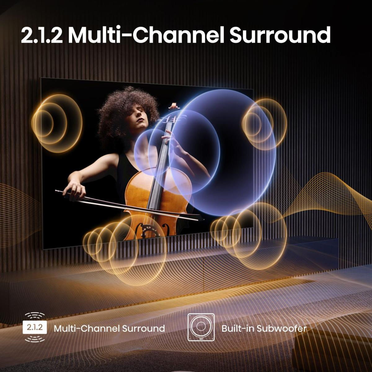 hisense - Televisão Hisense 100U7Q PRO 100" QD Mini LED UltraHD 4K VIDAA