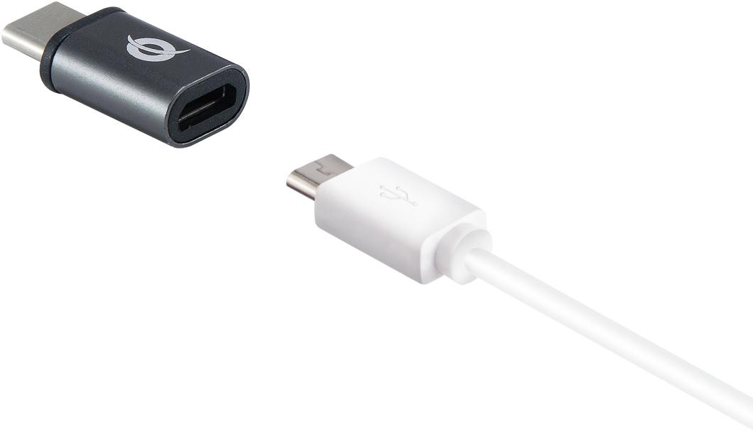 conceptronic - Adaptador Conceptronic USB-C Macho > USB-A Femea + USB-C > MicroUSB Preto