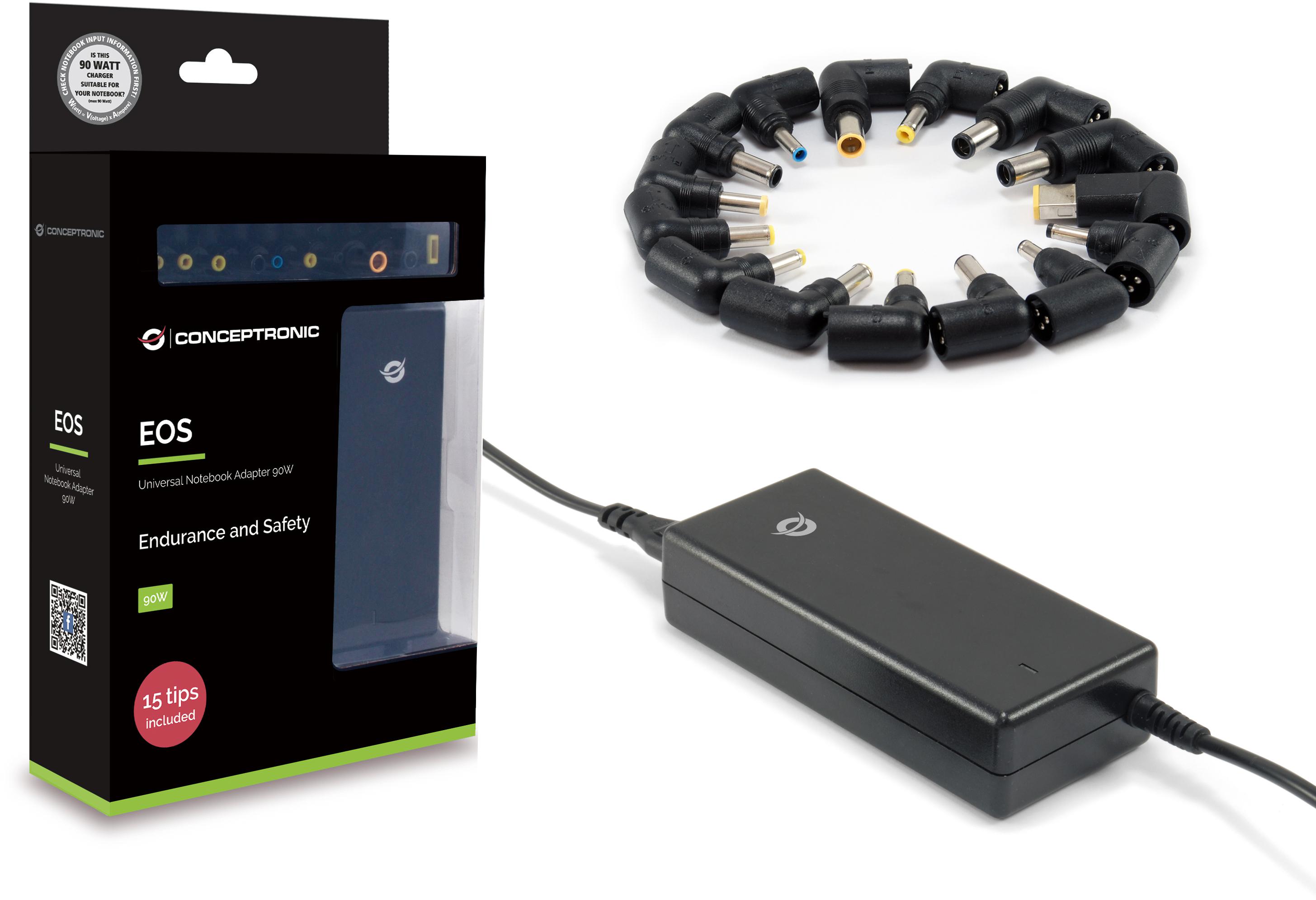 conceptronic - Carregador Universal Conceptronic 90W 10 Conectores