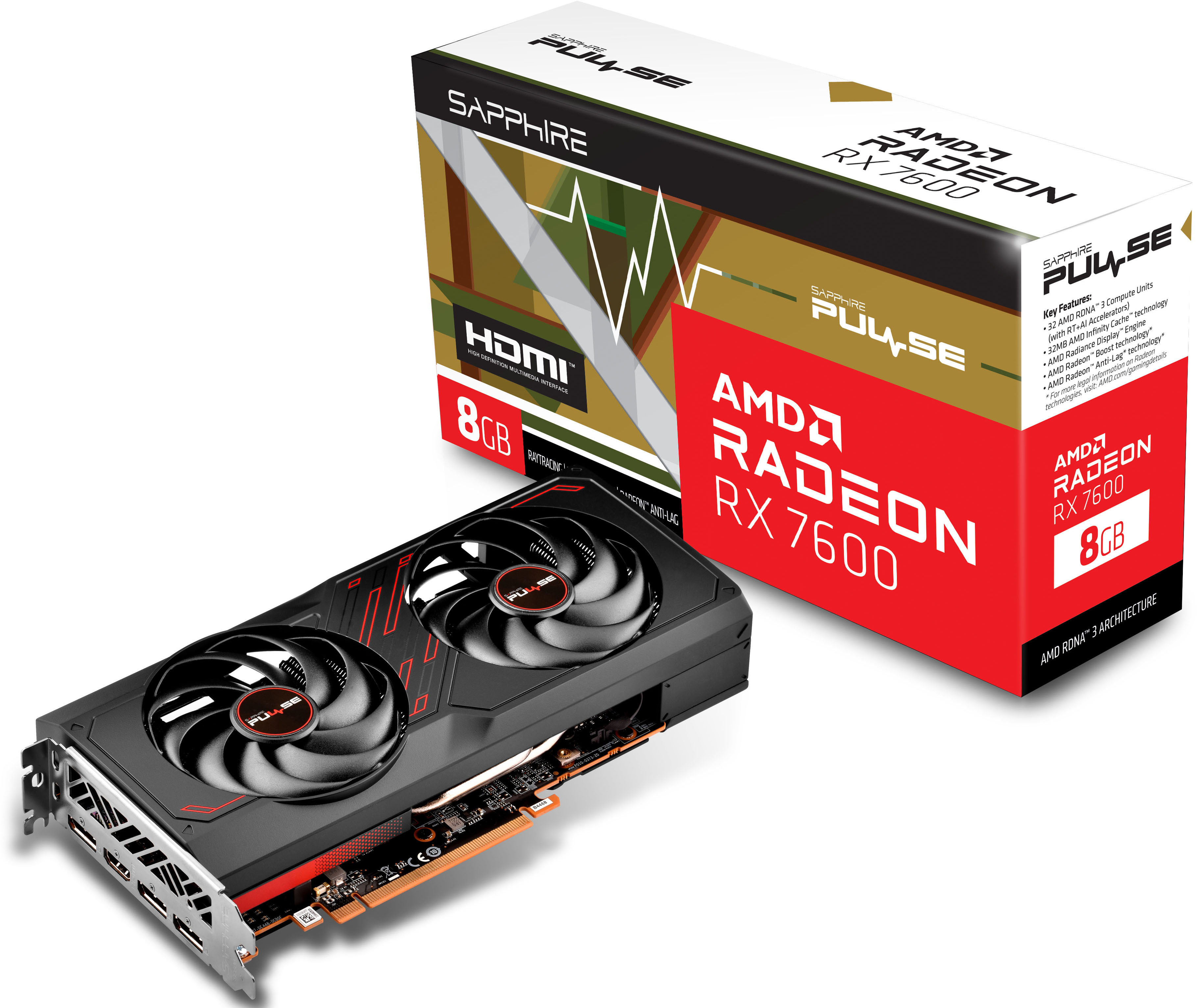 Picture of Picture of Gráfica Sapphire Radeon RX 7600 Pulse Gaming 8GB GDDR6