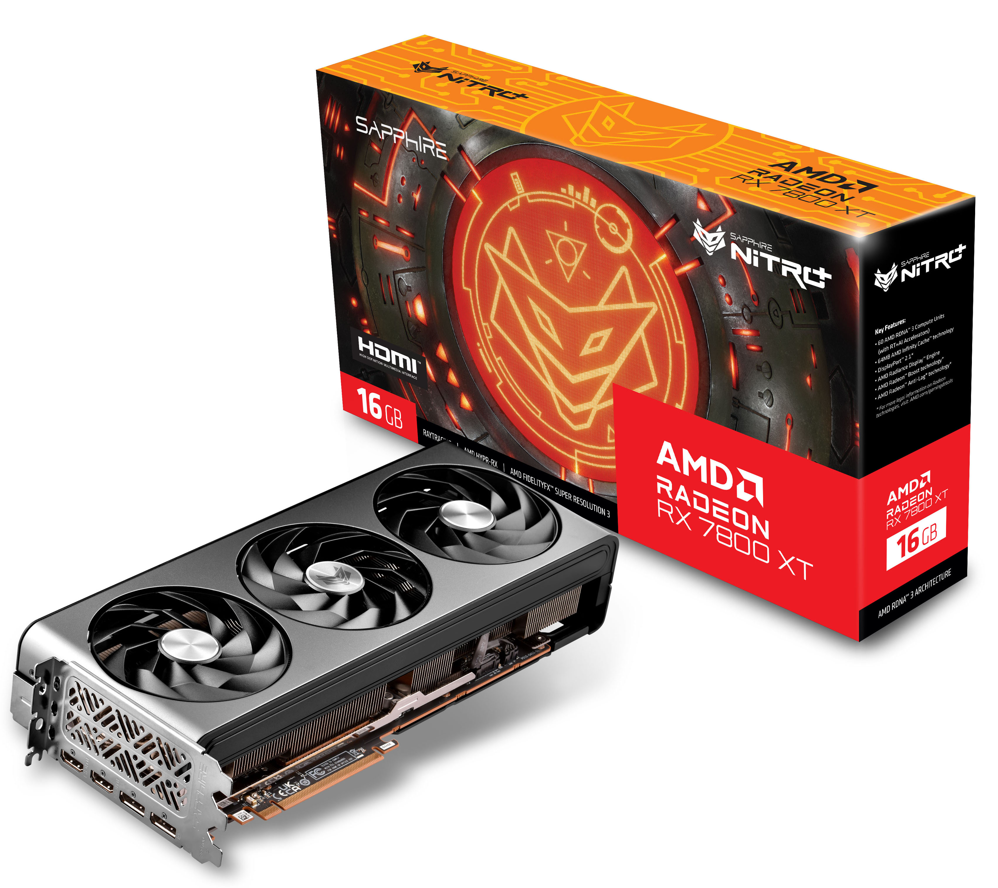 Picture of Picture of Gráfica Sapphire Radeon RX 7800 XT Nitro+ OC 16GB GDDR6