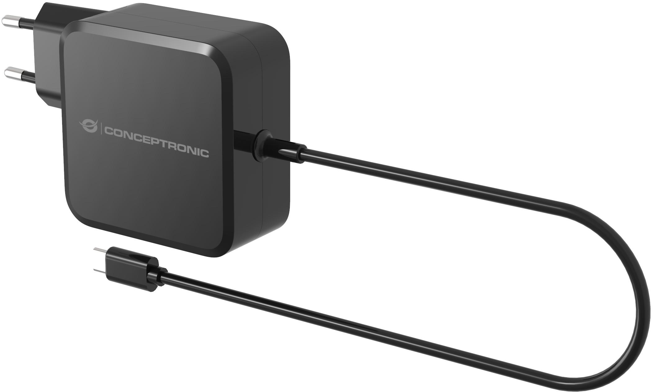 Picture of Picture of Carregador Universal GaN Conceptronic 100W USB-C Preto