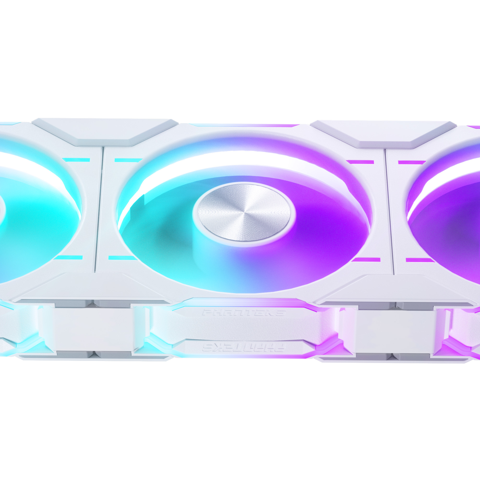 Phanteks - Ventoinha Phanteks D30 PWM D-RGB Branco Pack 3 - 120mm