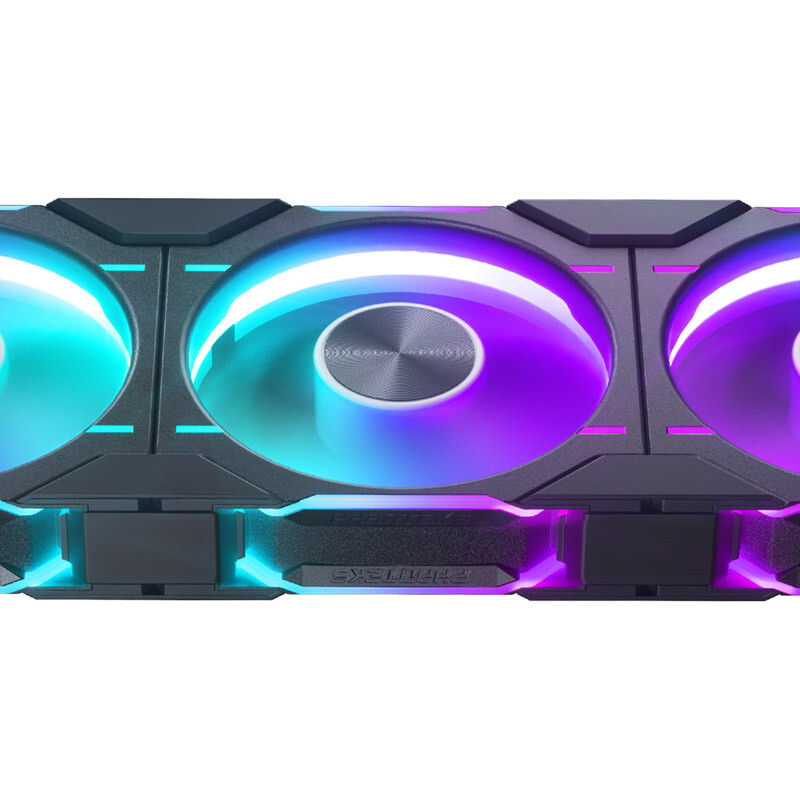 Phanteks - Ventoinha Phanteks D30 PWM reverse Airflow D-RGB Preto - 120mm