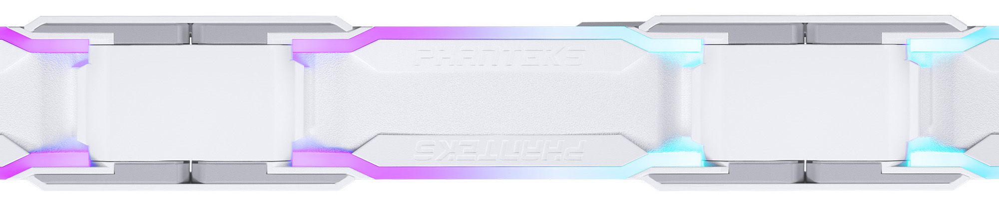 Phanteks - Ventoinha Phanteks D30 PWM reverse Airflow D-RGB Branco Pack 3 - 120mm