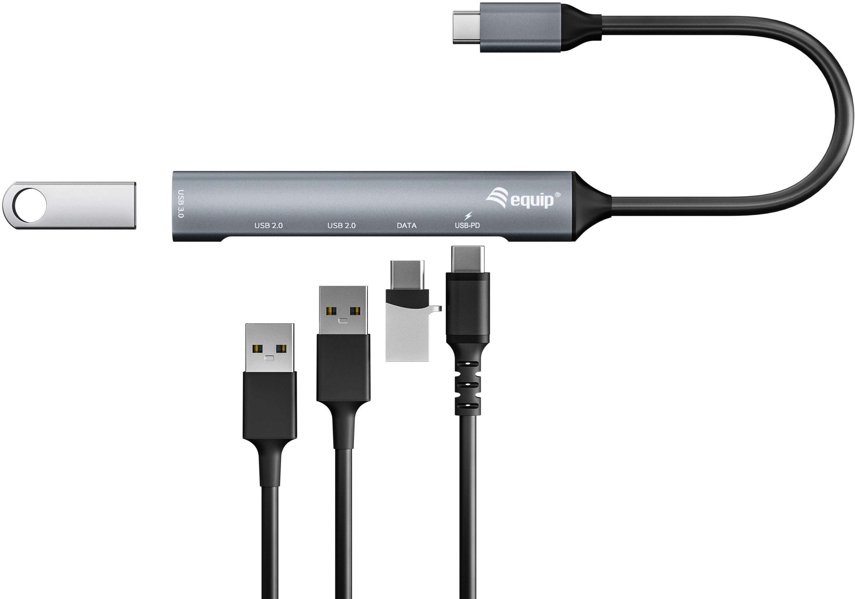 equip - HUB Equip USB 3.0/2.0 de 5 portas com USB-C 100 W USB