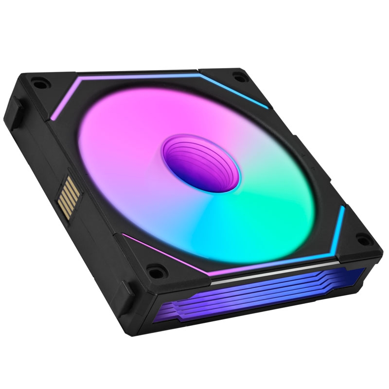 Lian Li - Ventoinha Lian Li UNI FAN SL120 Infinity RGB Reverse Blade PWM Preto 120mm (Pack 3)