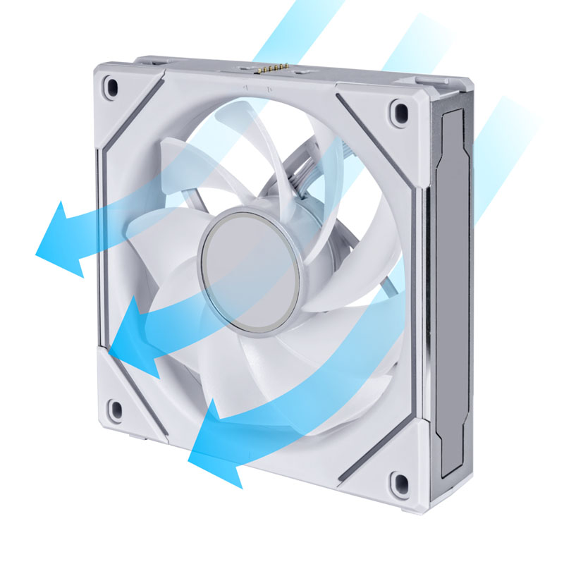 Lian Li - Ventoinha Lian Li UNI FAN SL120 Infinity RGB Reverse Blade PWM Branco 120mm (Pack 3)