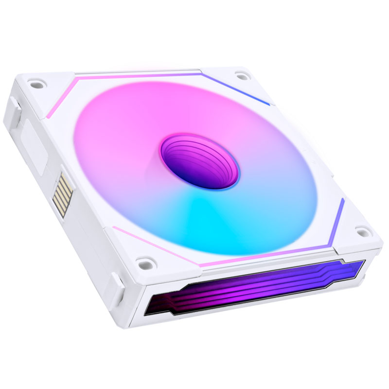 Lian Li - Ventoinha Lian Li UNI FAN SL120 Infinity RGB Reverse Blade PWM Branco 120mm (Pack 3)