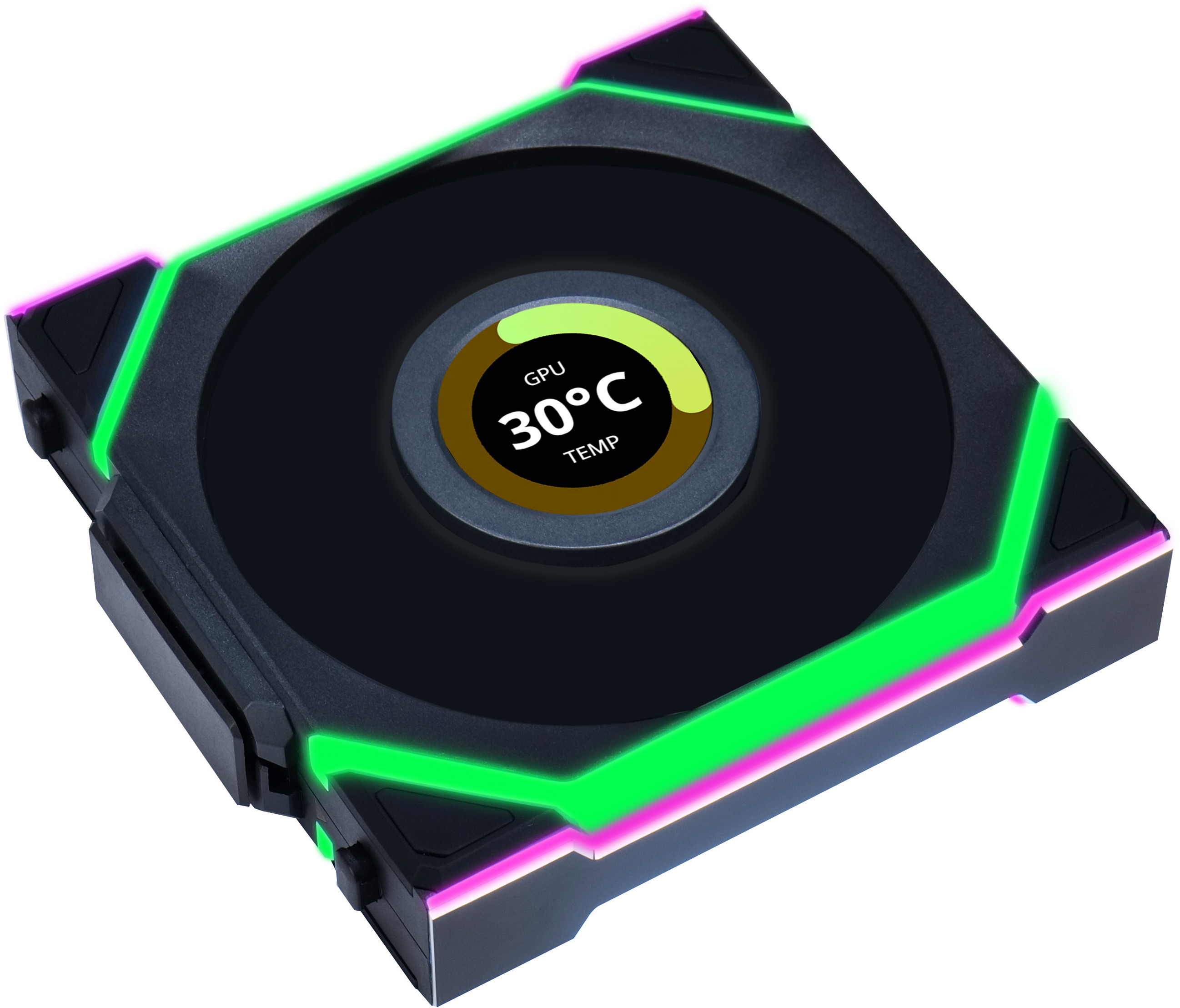 Picture of Picture of Ventoinha Lian Li UNI FAN SL120 LCD Wireless RGB Reverse Blade PWM Preto 120mm