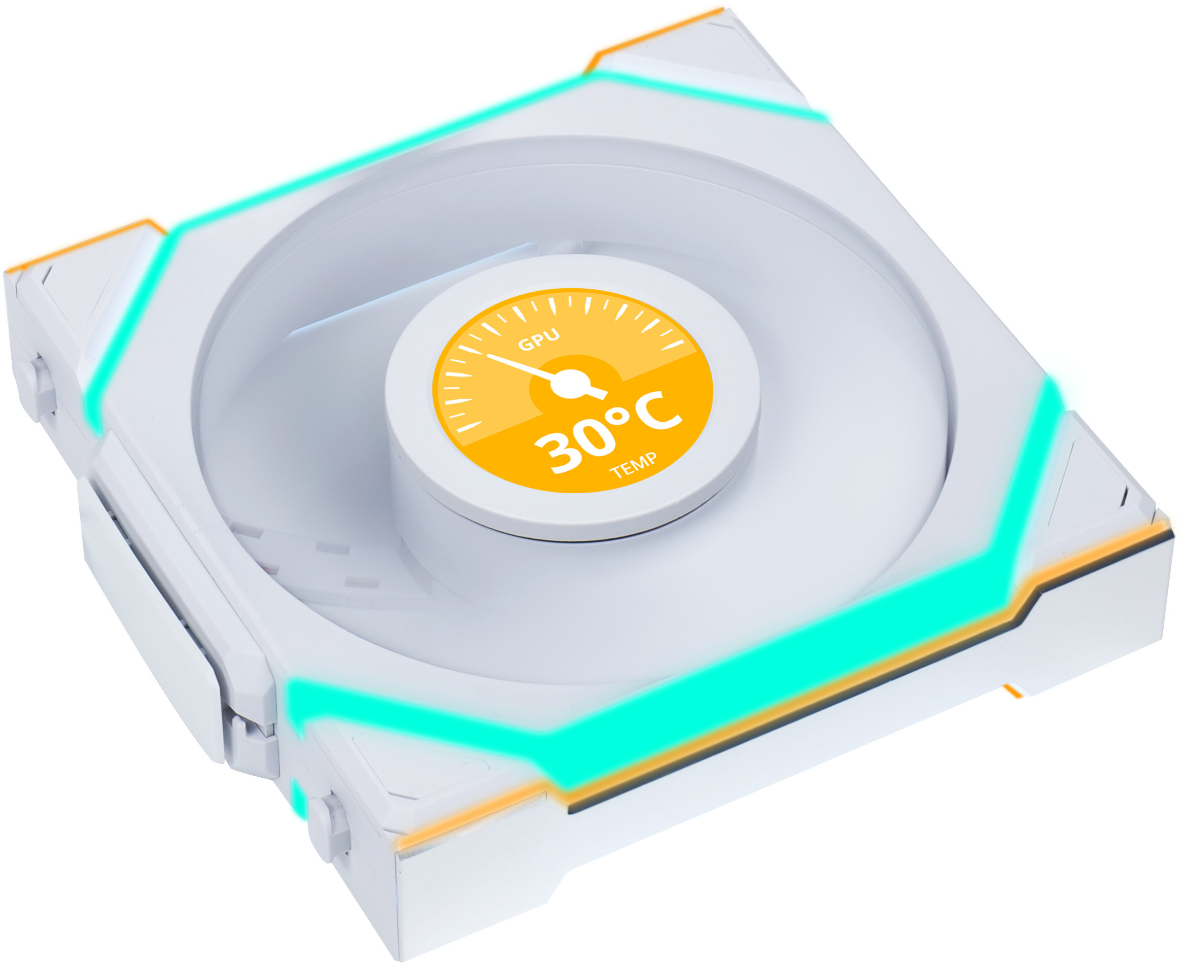 Picture of Picture of Ventoinha Lian Li UNI FAN SL120 LCD Wireless RGB Reverse Blade PWM Branco 120mm