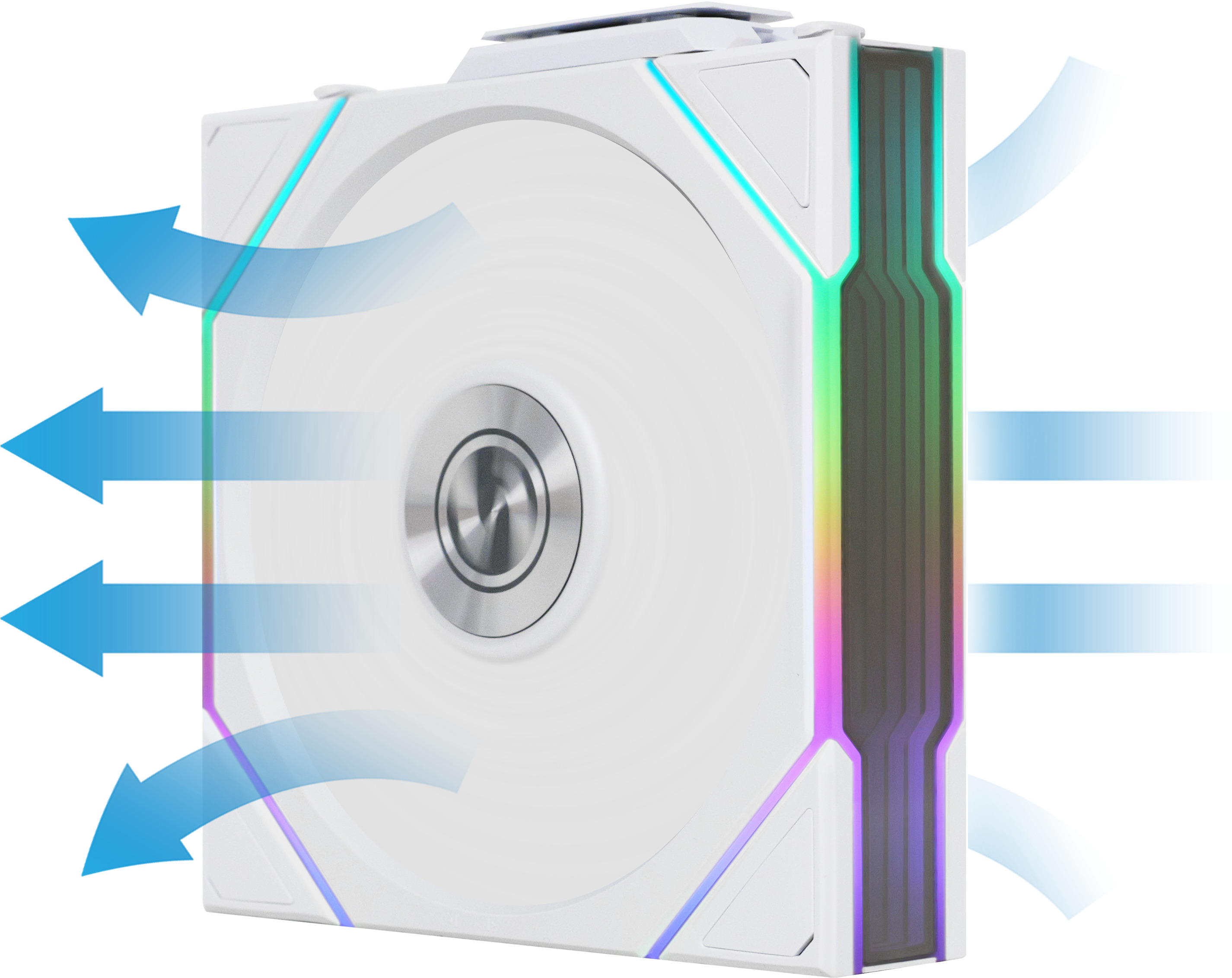 Lian Li - Ventoinha Lian Li UNI FAN TL120 RGB Wireless Reverse PWM Branco 120mm