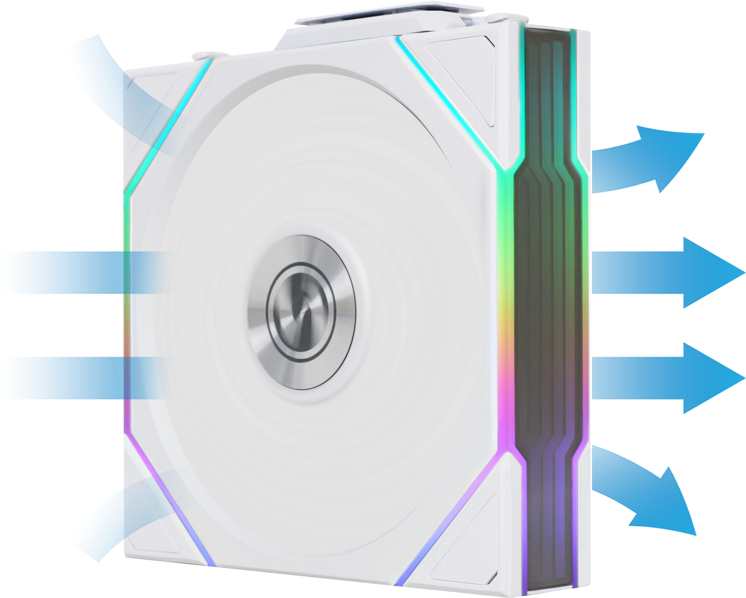 Lian Li - Ventoinha Lian Li UNI FAN TL120 Wireless RGB PWM Branco 120mm (Pack 3)