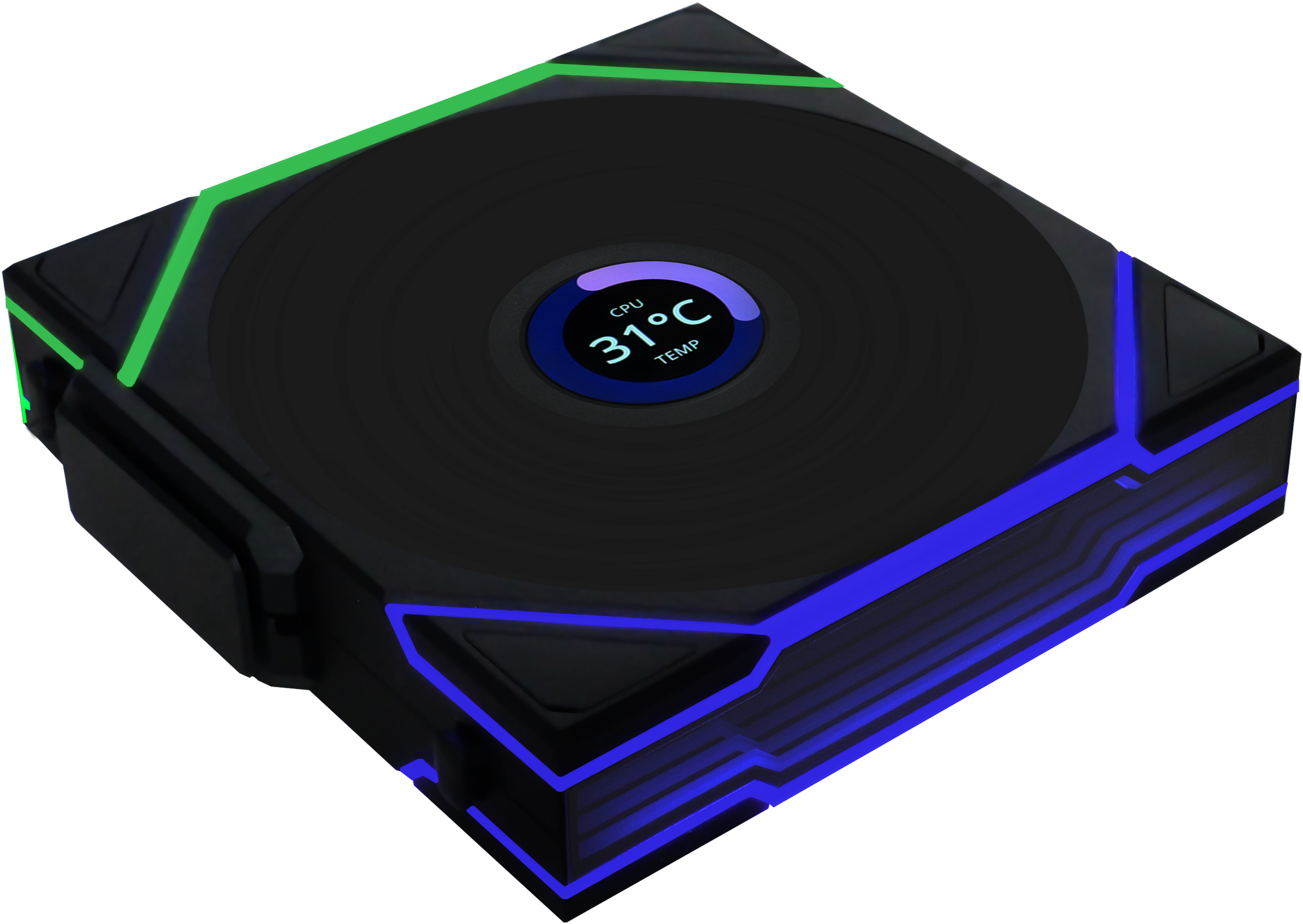Lian Li - Ventoinha Lian Li UNI FAN TL120 LCD Wireless RGB PWM Preto 120mm