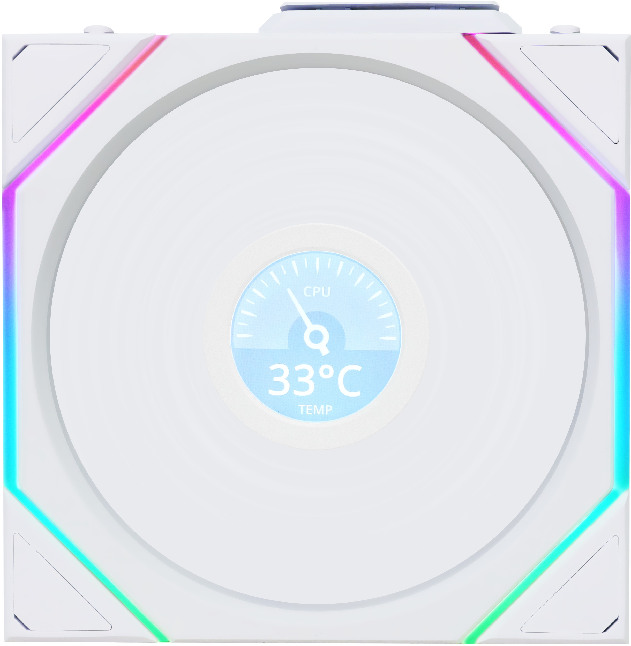 Lian Li - Ventoinha Lian Li UNI FAN TL120 LCD Wireless RGB PWM Branco 120mm