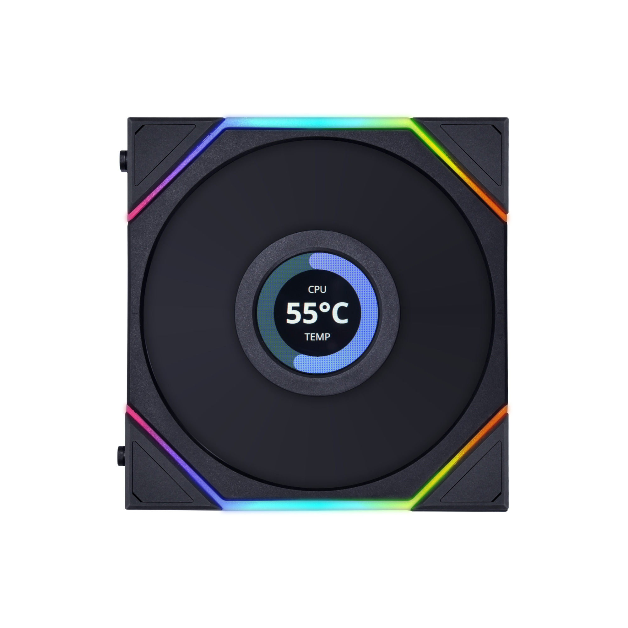 Lian Li - Ventoinha Lian Li UNI FAN TL120 LCD RGB PWM Preto 120mm (Pack 3)