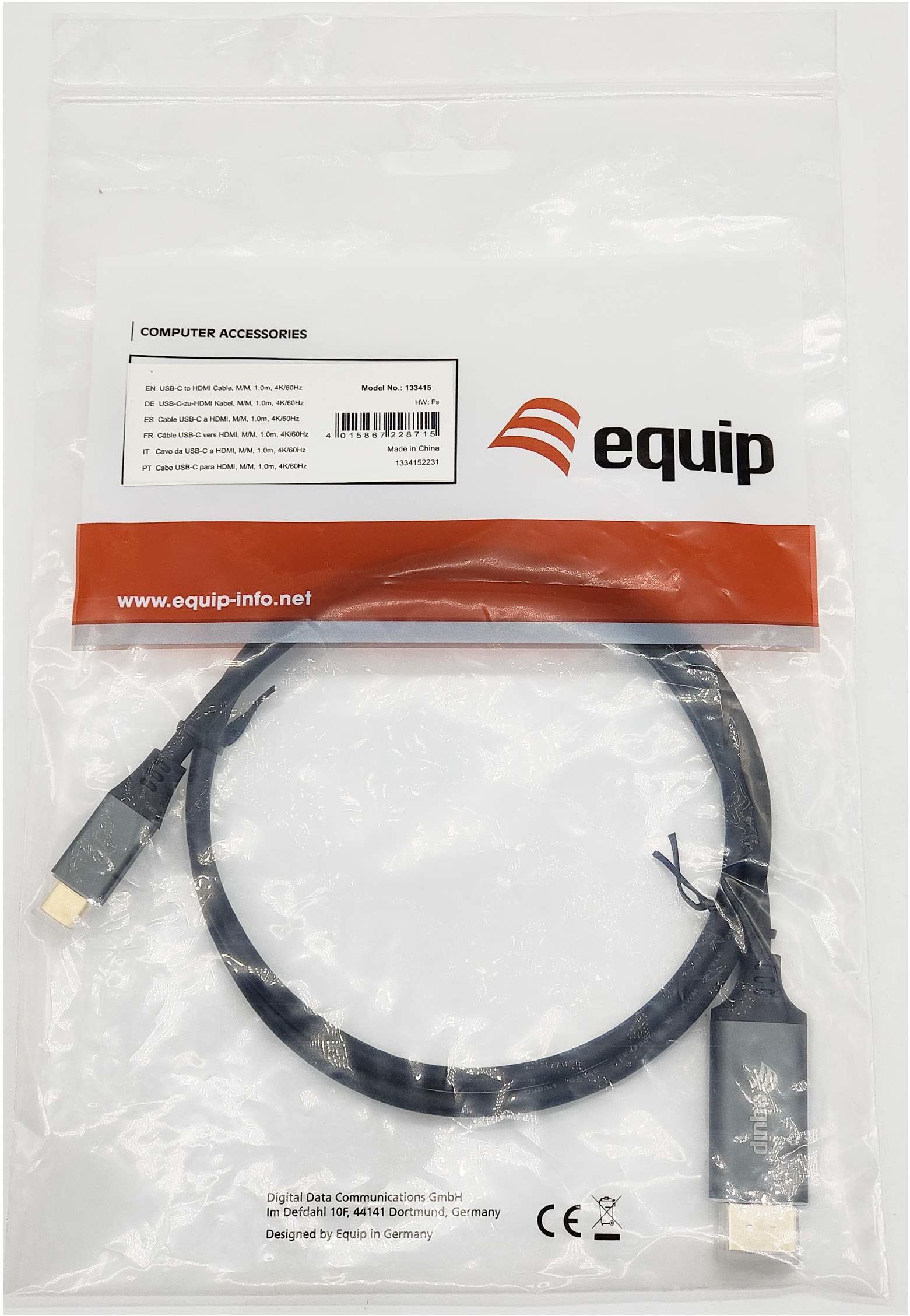 equip - Cabo Equip USB-C > HDMI M/M 1.0m 4K/60Hz