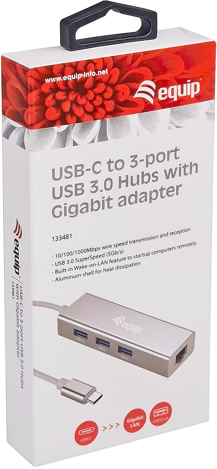 equip - Hub USB-C Equip 3 Portas USB 3.0