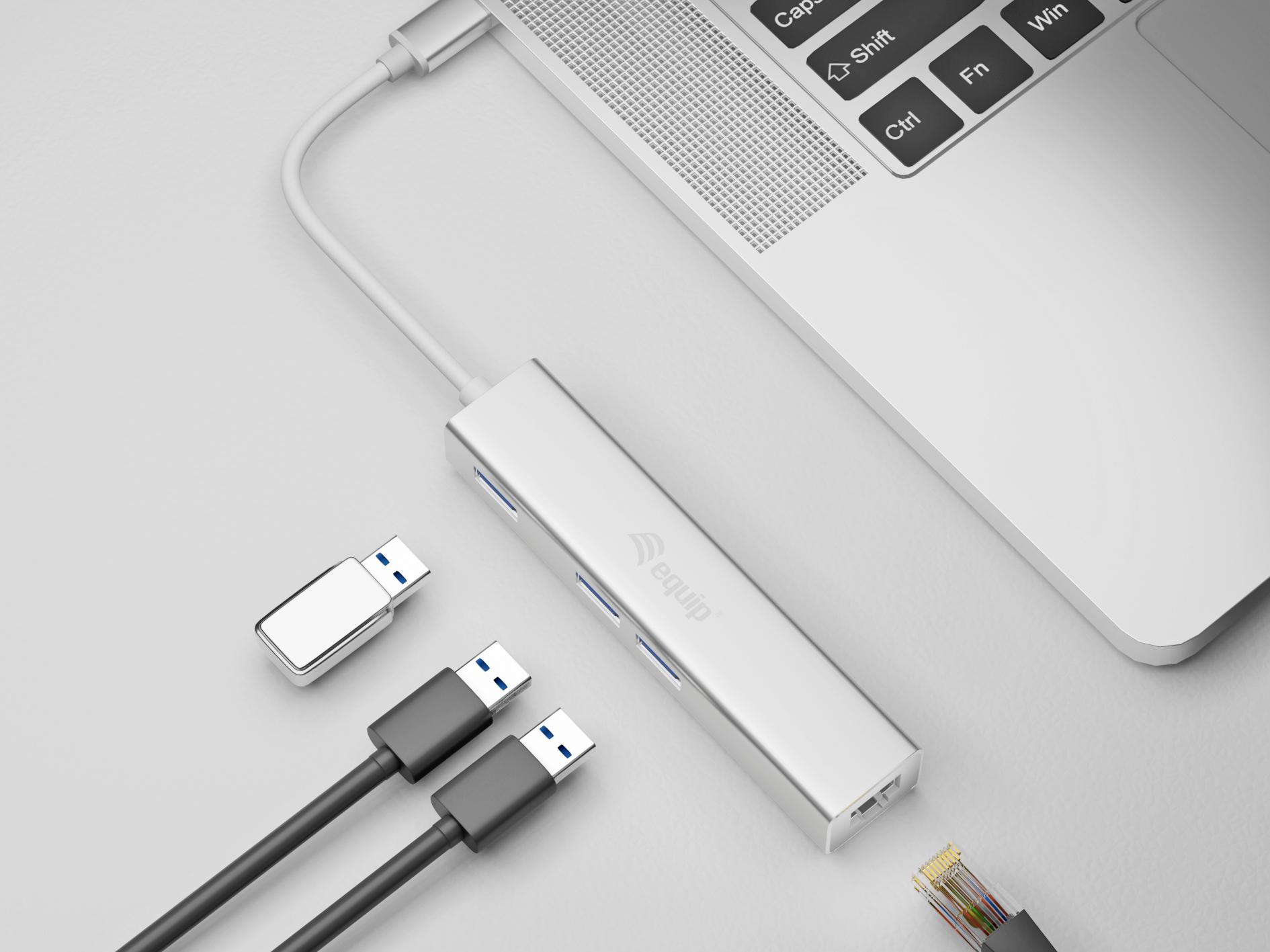 equip - Hub USB-C Equip 3 Portas USB 3.0