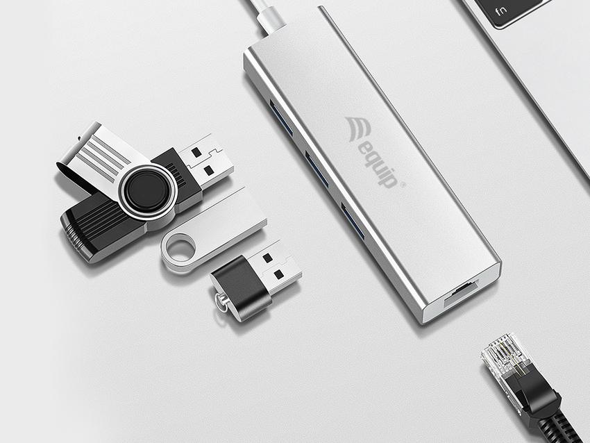 equip - Hub USB-C Equip 3 Portas USB 3.0