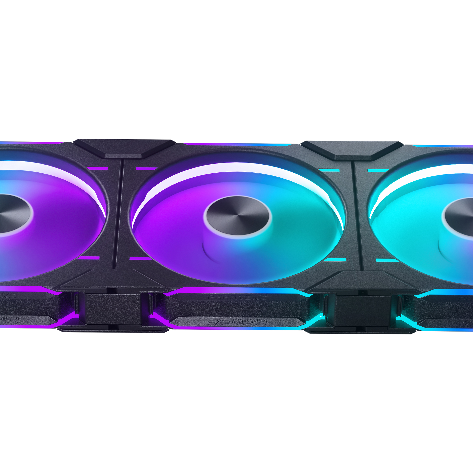 Phanteks - Ventoinha Phanteks D30 PWM D-RGB Preto Pack 3 - 140mm