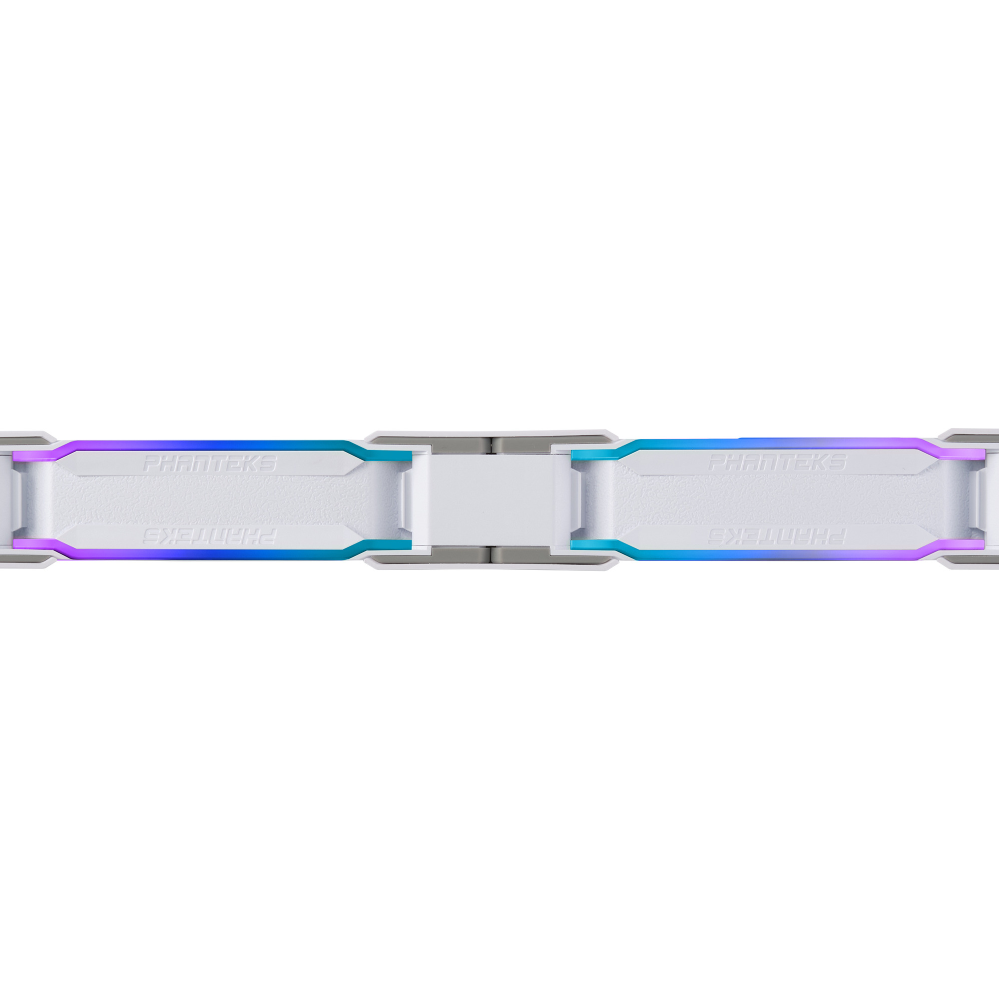 Phanteks - Ventoinha Phanteks D30 PWM reverse Airflow D-RGB Branco Pack 3 - 140mm