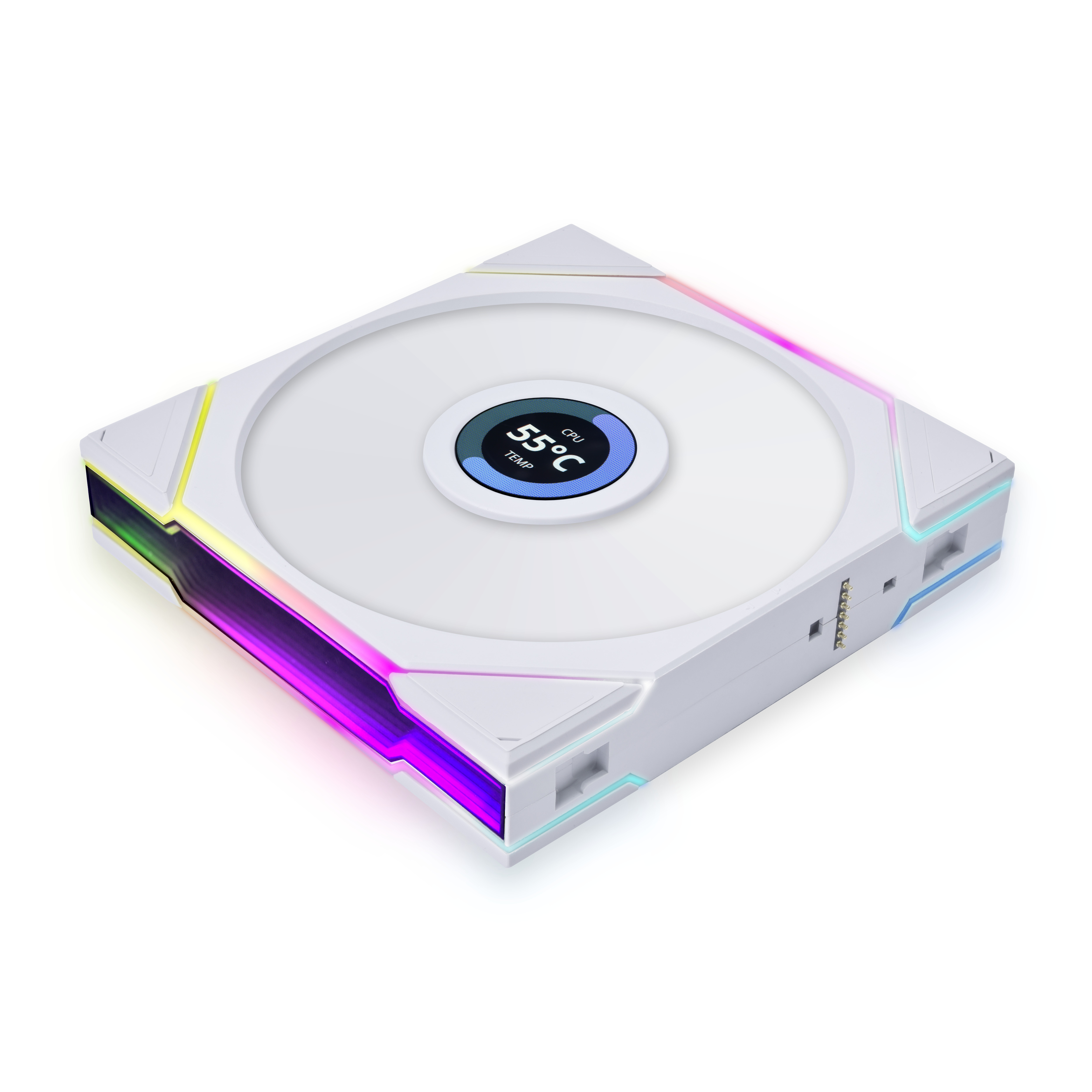 Lian Li - Ventoinha Lian Li UNI FAN TL140 LCD RGB PWM Branco 140mm