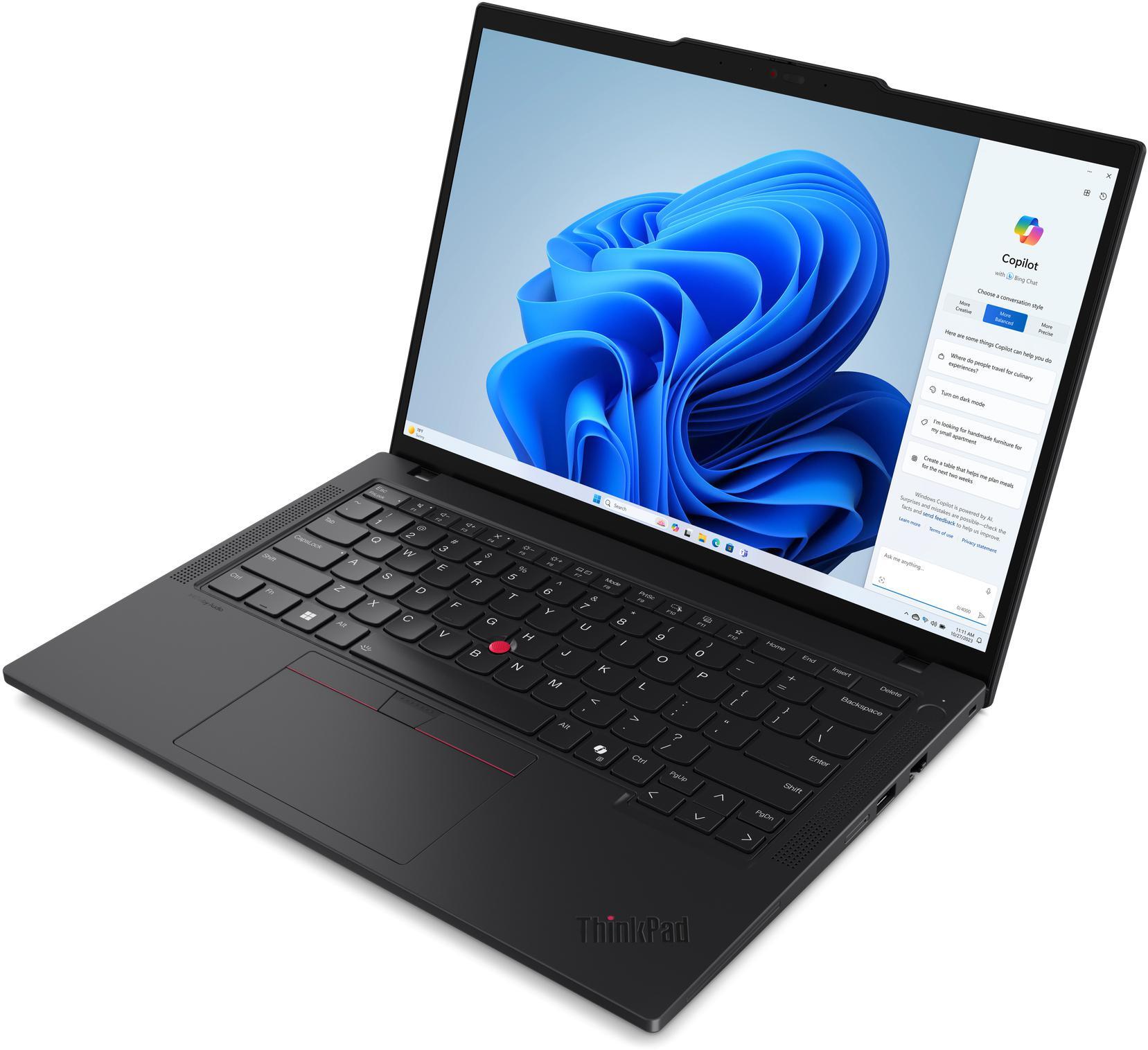 Lenovo - Portátil Lenovo Thinkpad T14 Gen5 Copilot AI 14" Ultra 7 155U 32GB DDR5 1TB Intel Graphics W11 Pro