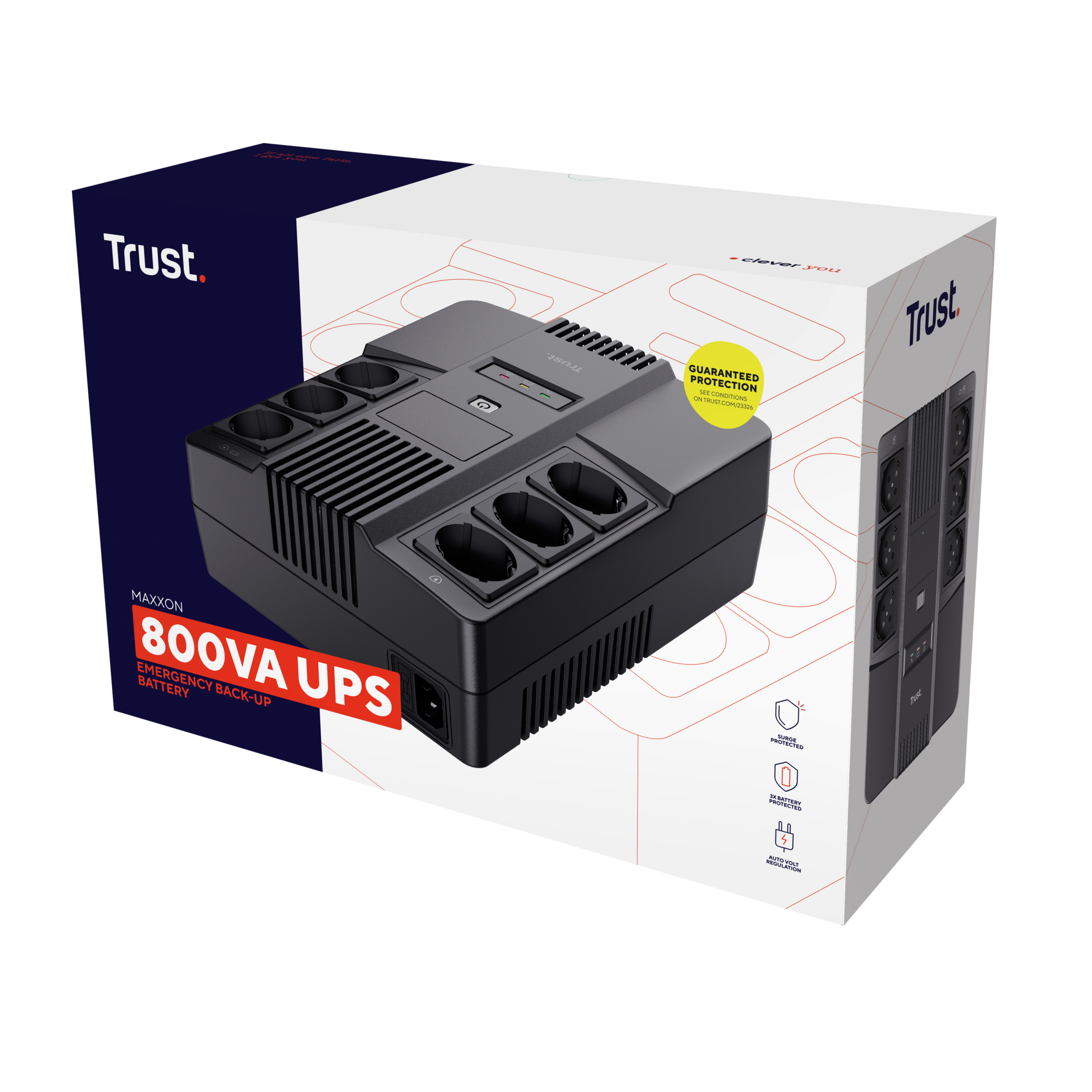 Trust - UPS Trust Maxxon Powerstrip 800VA