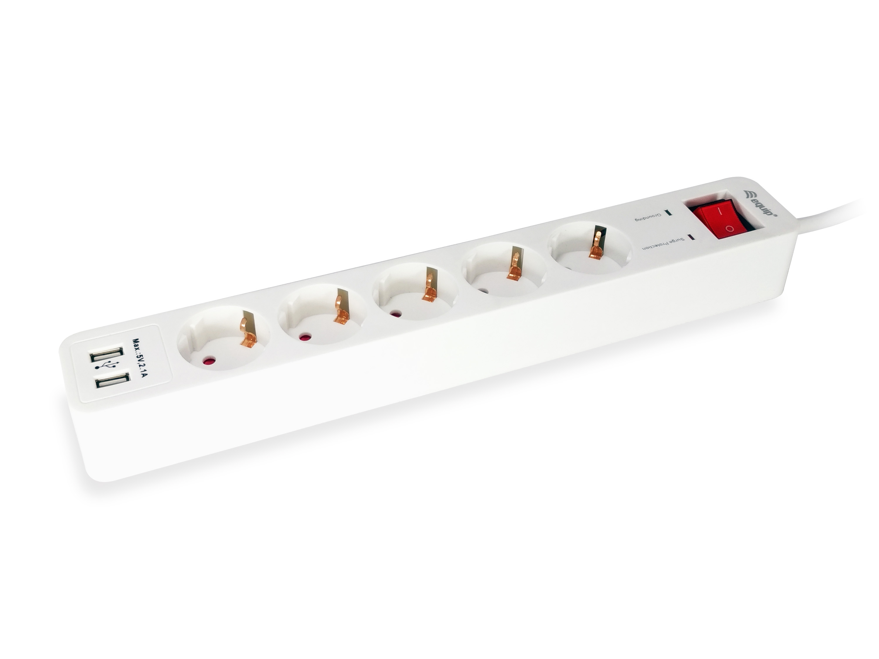 Picture of Picture of Régua Equip 5 Tomadas + 2 Portas USB