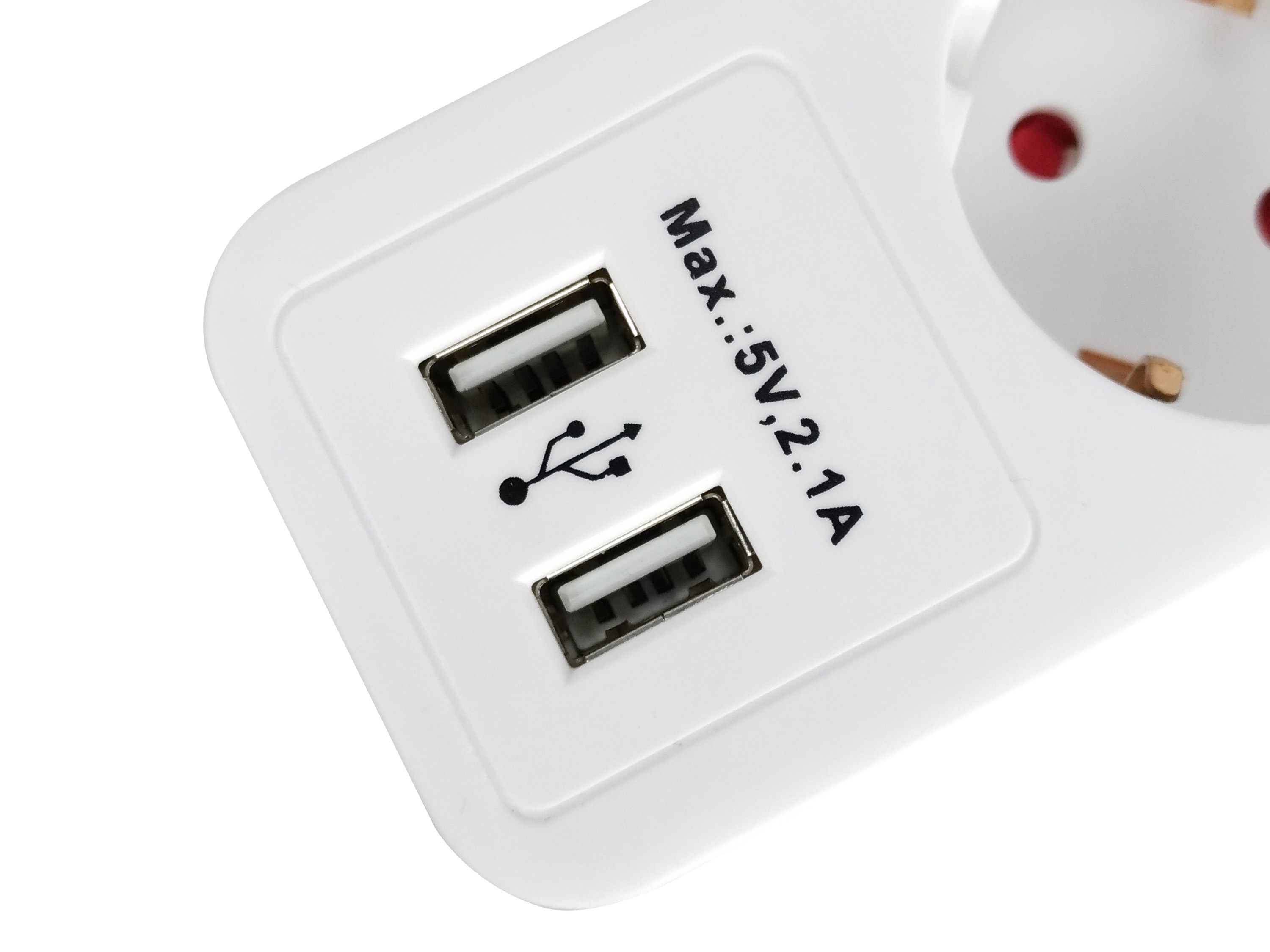 equip - Régua Equip 5 Tomadas + 2 Portas USB
