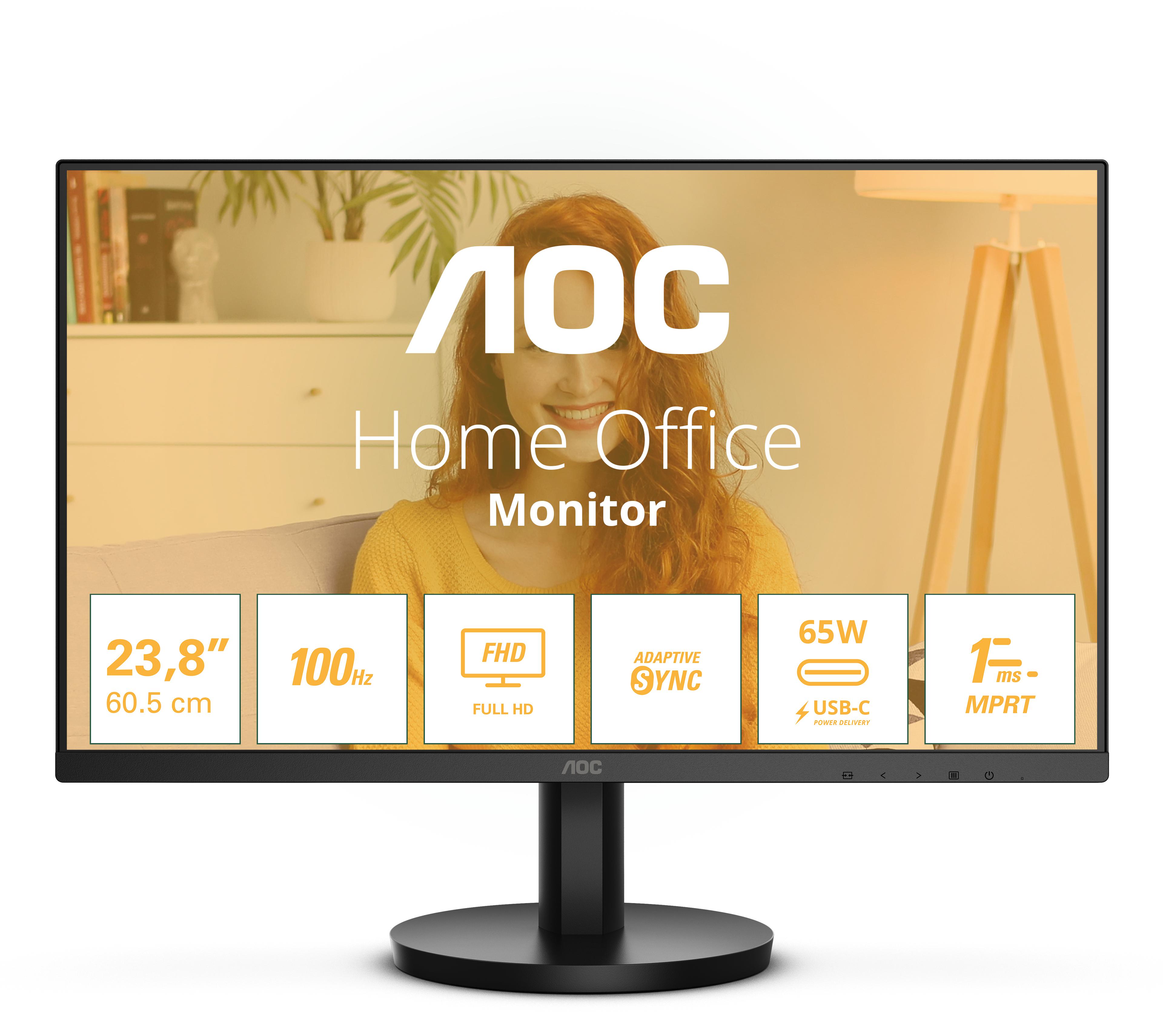 Picture of Picture of Monitor AOC 24" 24B3CA2 IPS FHD 100Hz 1ms USB-C (65W) c/colunas