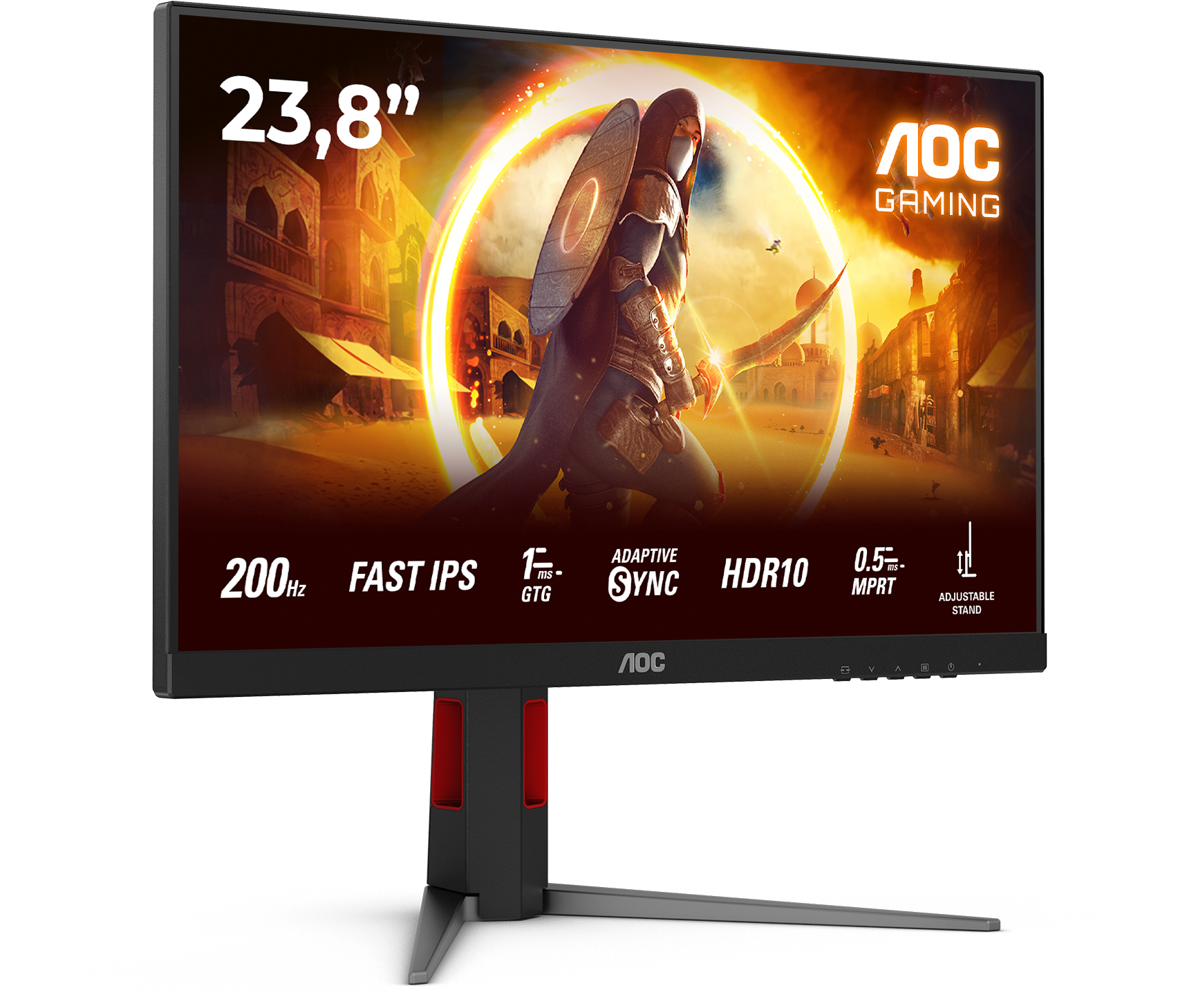 AOC - Monitor AGON by AOC 23.8" 24G4HA Fast IPS FHD 200Hz 0.5ms G-SYNC Compatible