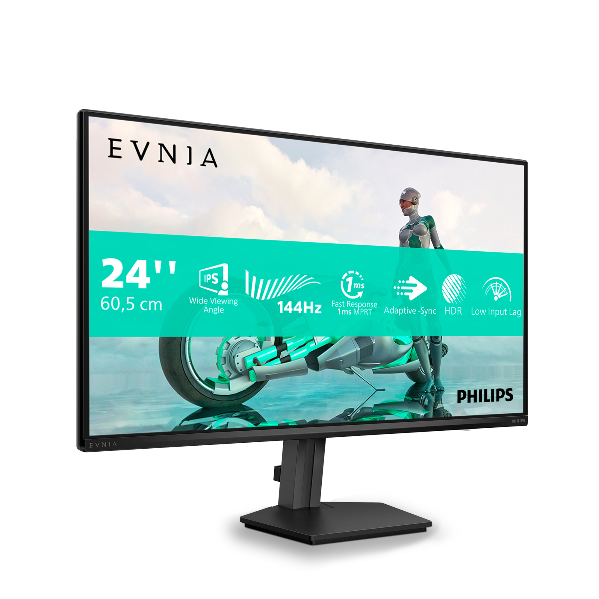 Philips - Monitor Philips EVNIA 3000 23.8" 24M2N3200NF Fast IPS FHD 144Hz 0.5ms Adaptive Sync