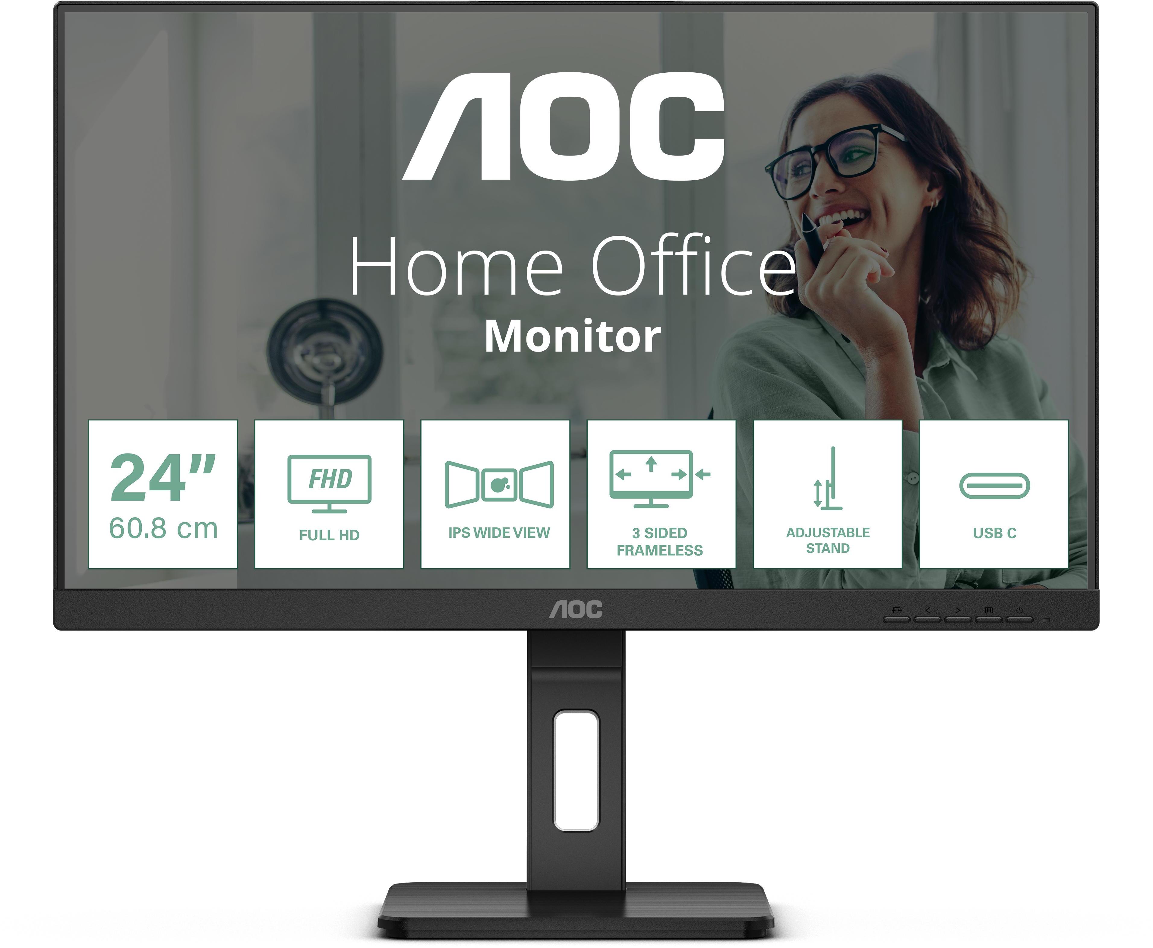 Picture of Picture of Monitor AOC 23.8" 24P3CV IPS FHD 75Hz c/ Ajuste em altura