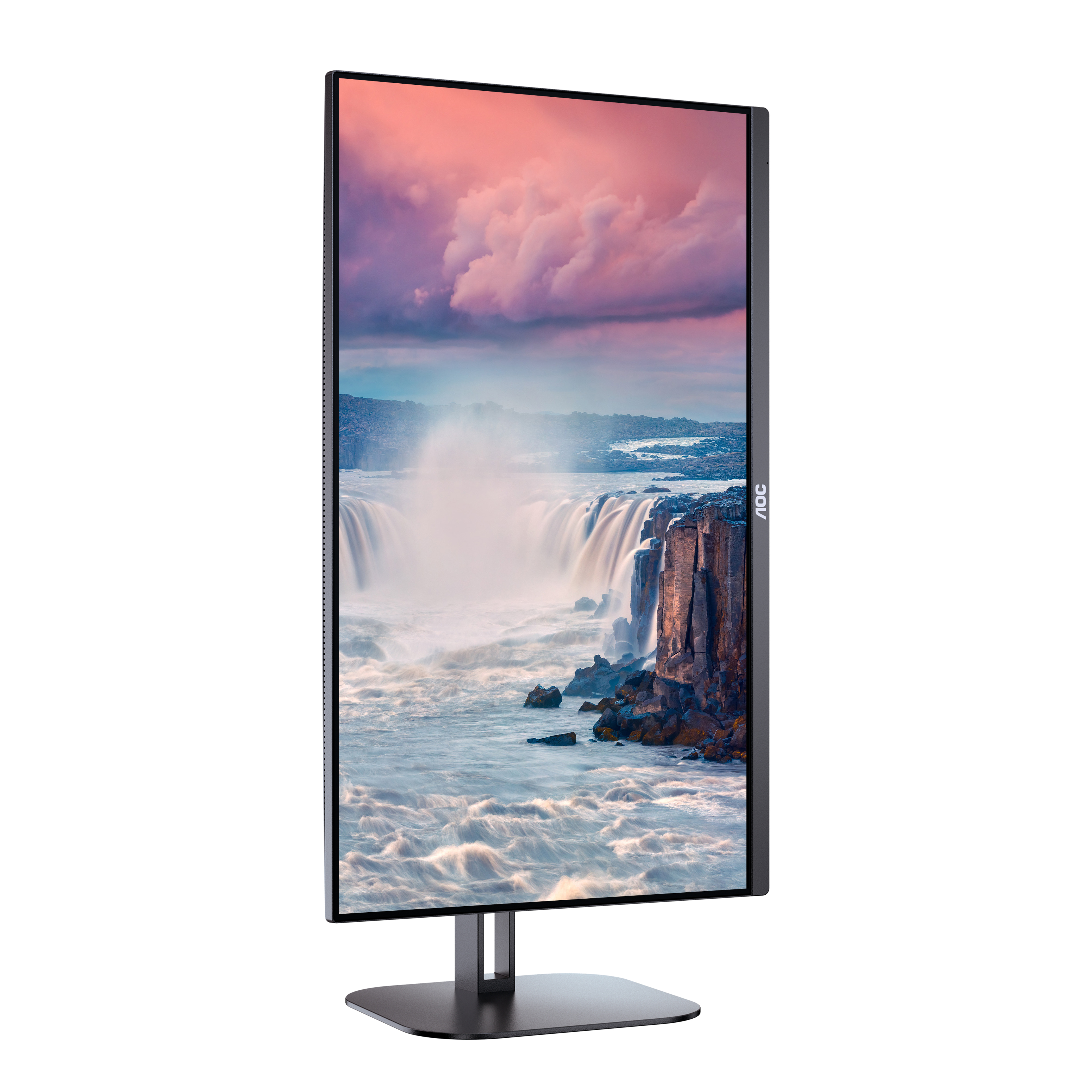 AOC - Monitor AOC 23.8" 24V5C/BK IPS FHD 75Hz 1ms USB-C 3.2 ( DP alt + PD65W) Low Blue Light c/Ajuste Altura