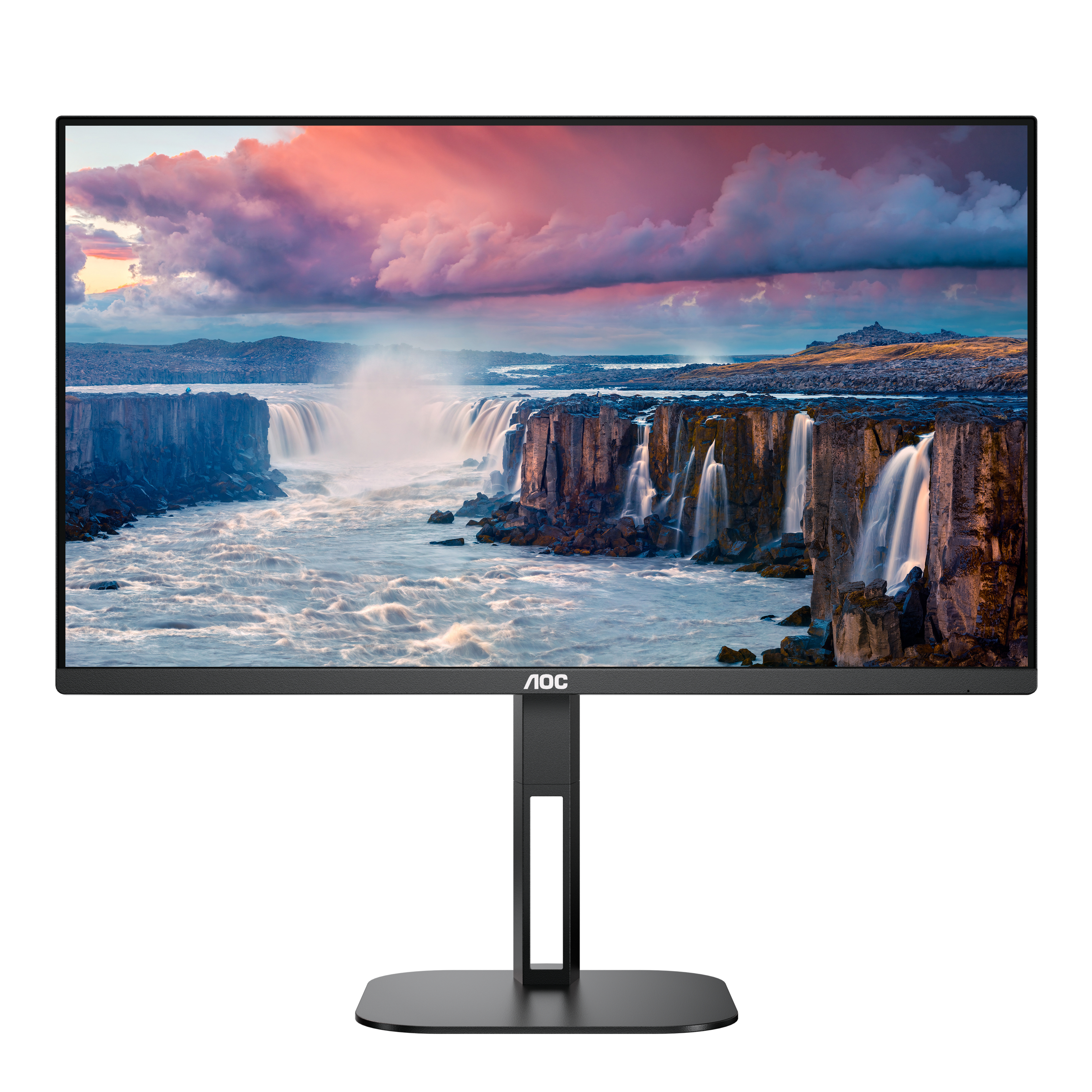 AOC - Monitor AOC 23.8" 24V5C/BK IPS FHD 75Hz 1ms USB-C 3.2 ( DP alt + PD65W) Low Blue Light c/Ajuste Altura
