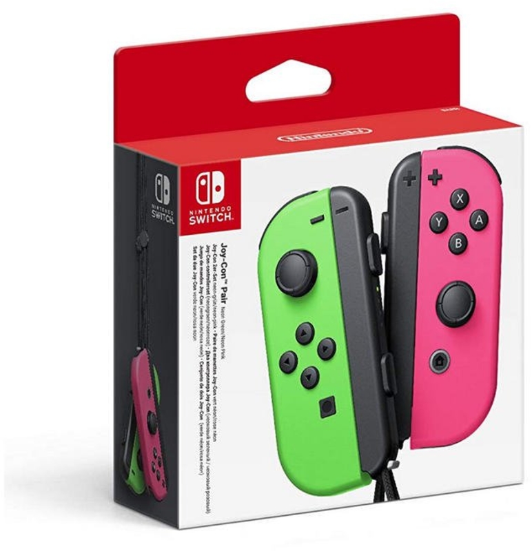 Nintendo - Comando Nintendo Joy-Con (set Esq/Dir) Verde Néon/Rosa Néon