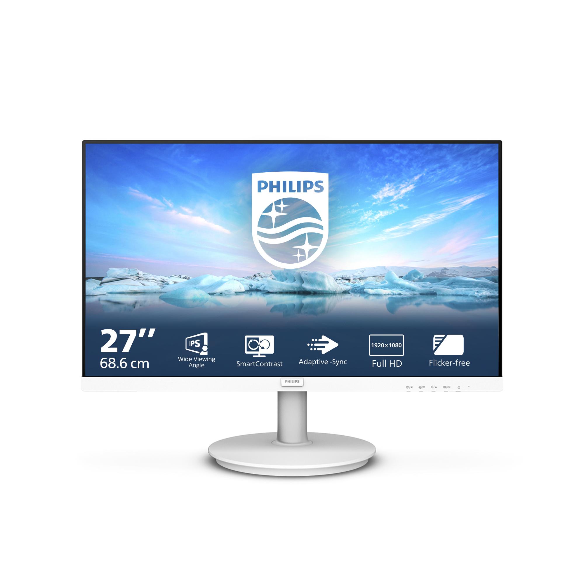 Philips - Monitor Philips V-Line 27" 271V8AW IPS FHD 75Hz c/colunas