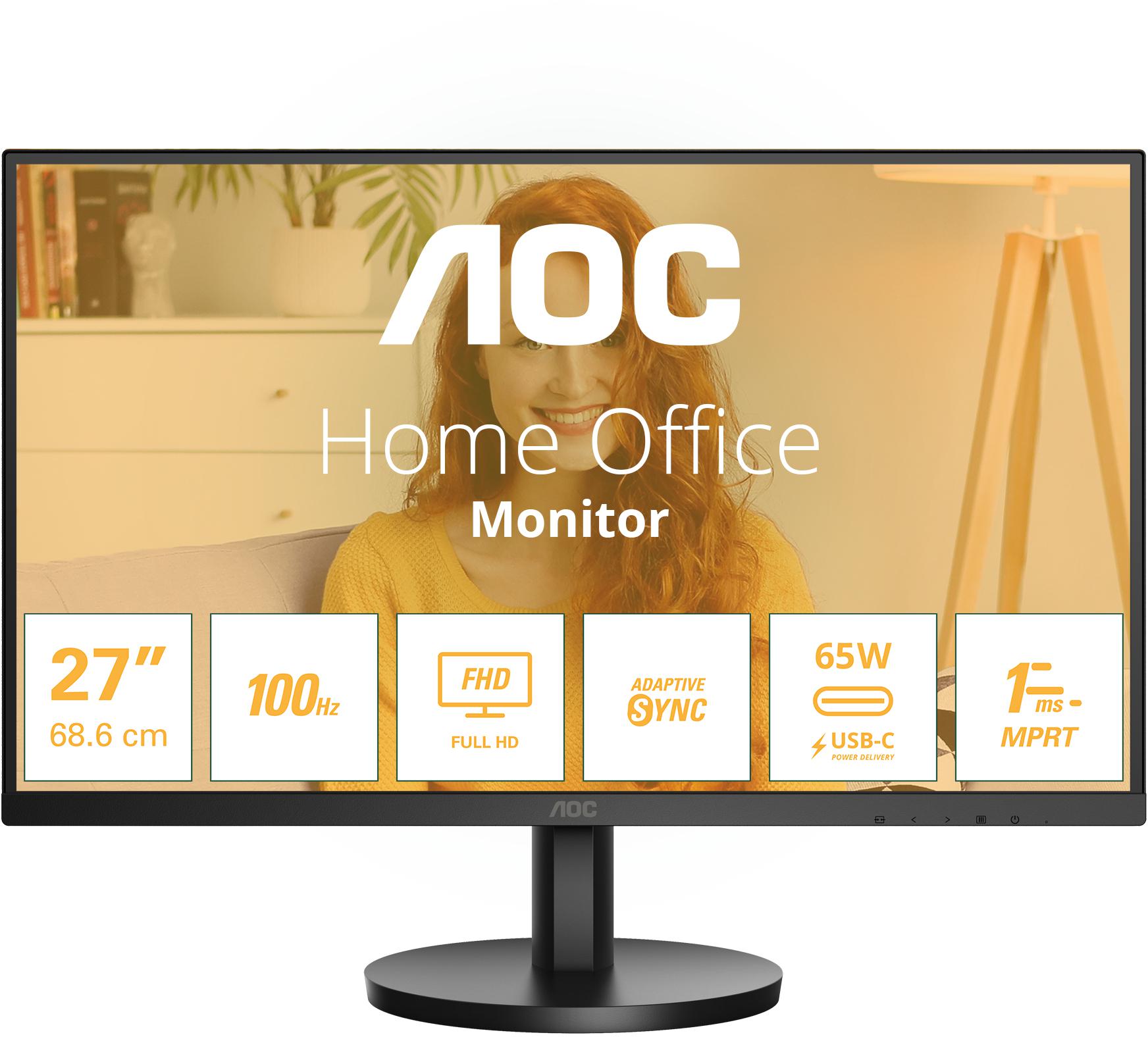 Picture of Picture of Monitor AOC 27" 27B3CA2 IPS FHD 100Hz 1ms USB-C (65W) c/colunas