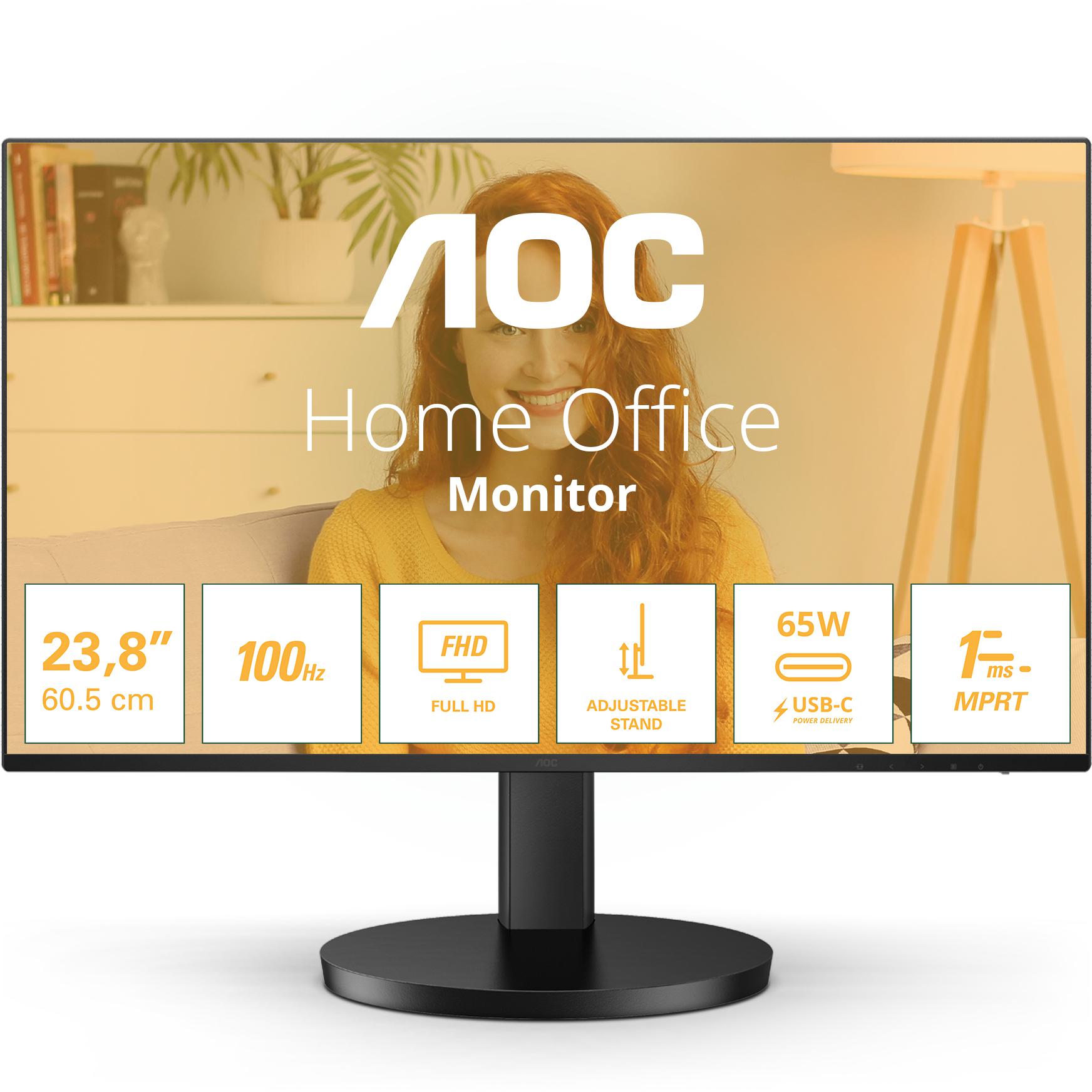 Picture of Picture of Monitor AOC 27" 27B3CF2 IPS FHD 100Hz 1ms USB-C (65W) c/colunas Ajuste Completo