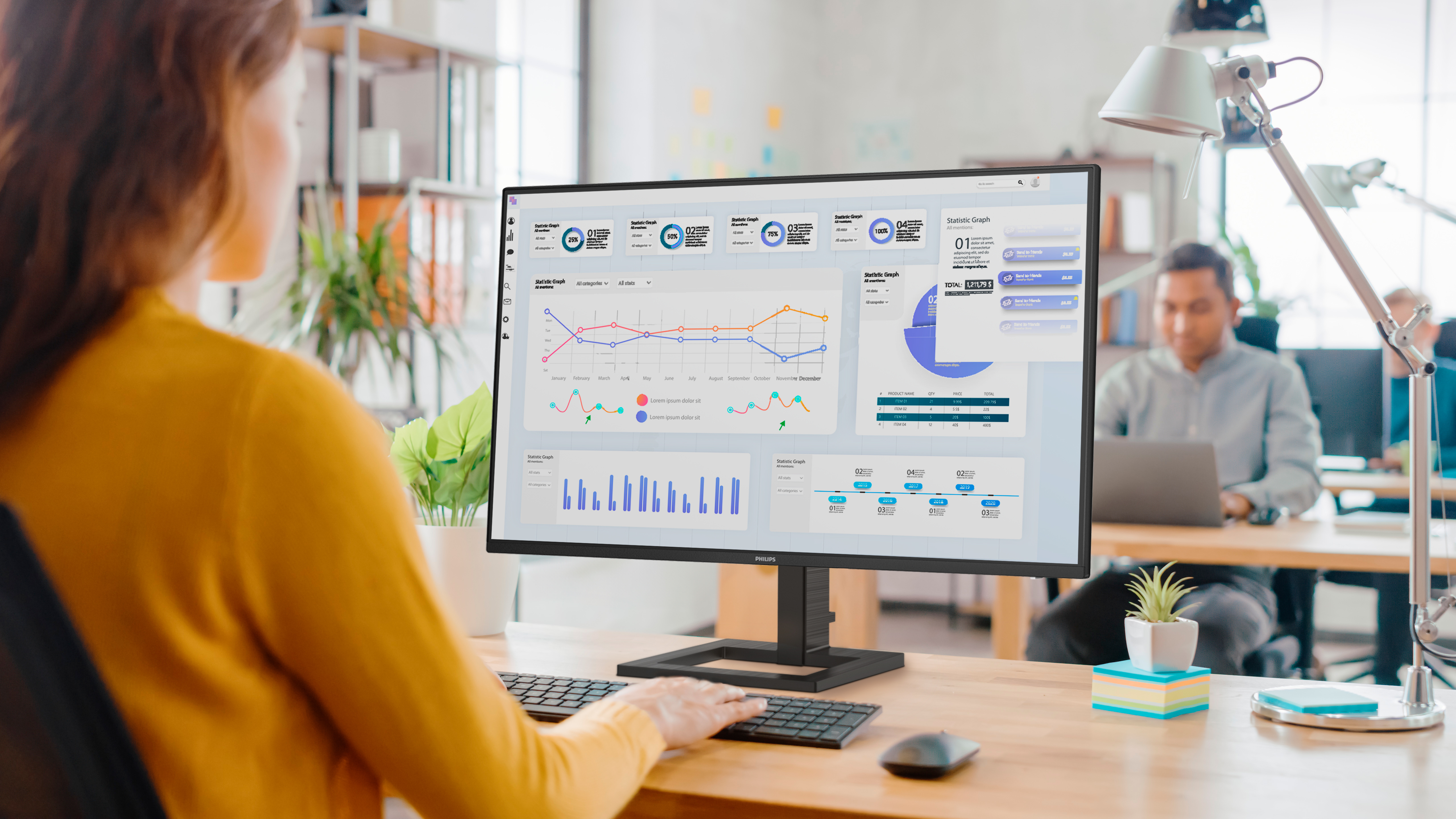 Philips - Monitor Philips Série 1000 27" 27E1N1300AE IPS FHD 100Hz 1ms c/colunas + Aj.Altura