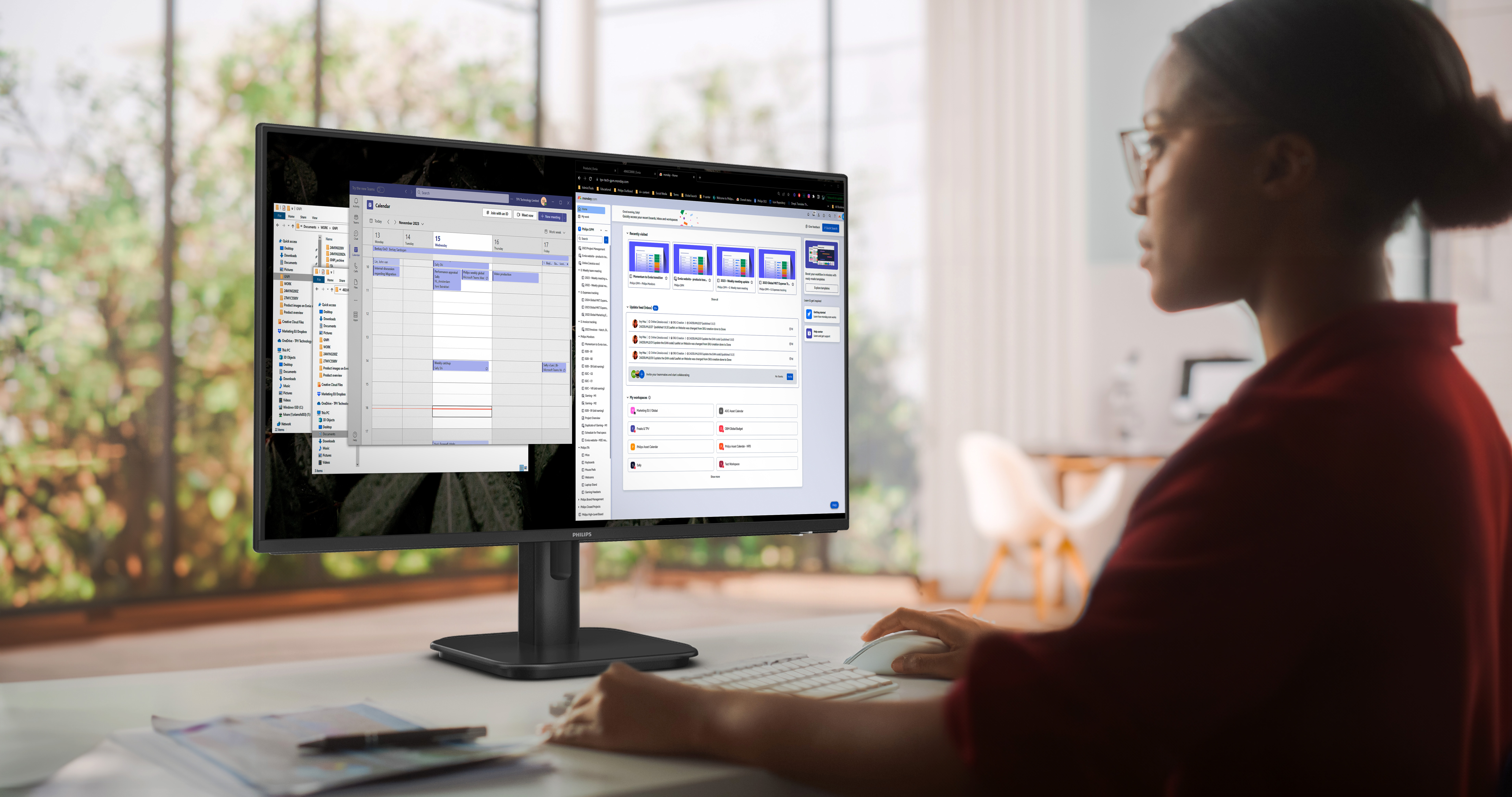 Philips - Monitor Philips Série 1000 27" 27E1N1800A IPS 4K 60Hz Adaptive-Sync