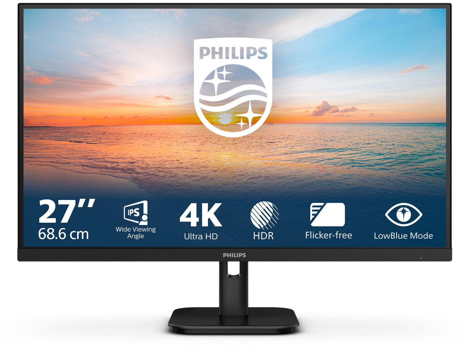 Philips - Monitor Philips Série 1000 27" 27E1N1800A IPS 4K 60Hz Adaptive-Sync