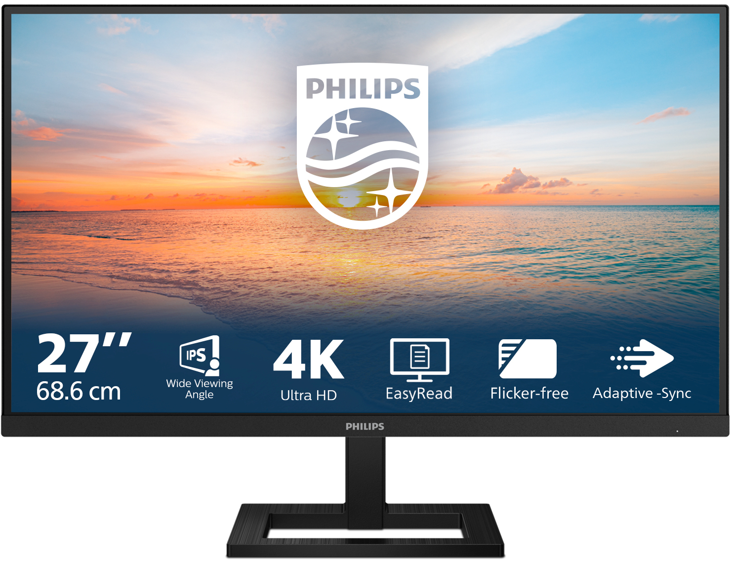 Philips - Monitor Philips Série 1000 27" 27E1N1900AE IPS 4K 60Hz USB-C (PD65W)