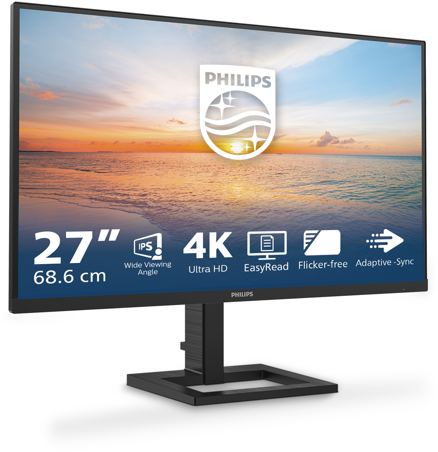 Philips - Monitor Philips Série 1000 27" 27E1N1900AE IPS 4K 60Hz USB-C (PD65W)