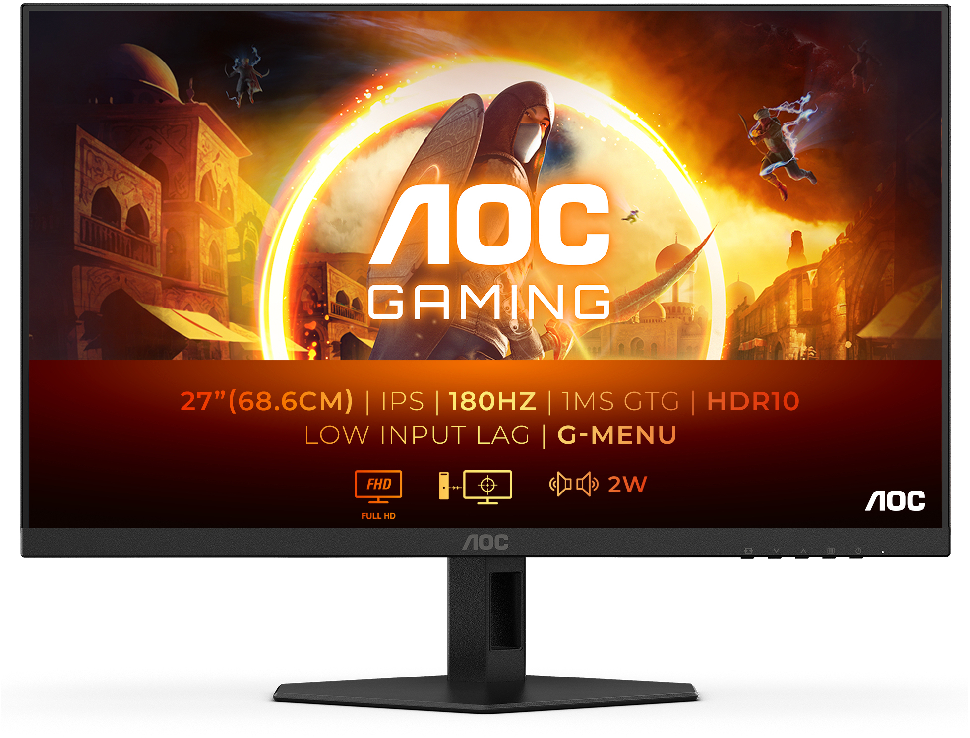 Picture of Picture of Monitor AOC Gaming 27" 27G4XE IPS FHD 180Hz 0.5ms HDR10 FreeSync / G-SYNC Compatible
