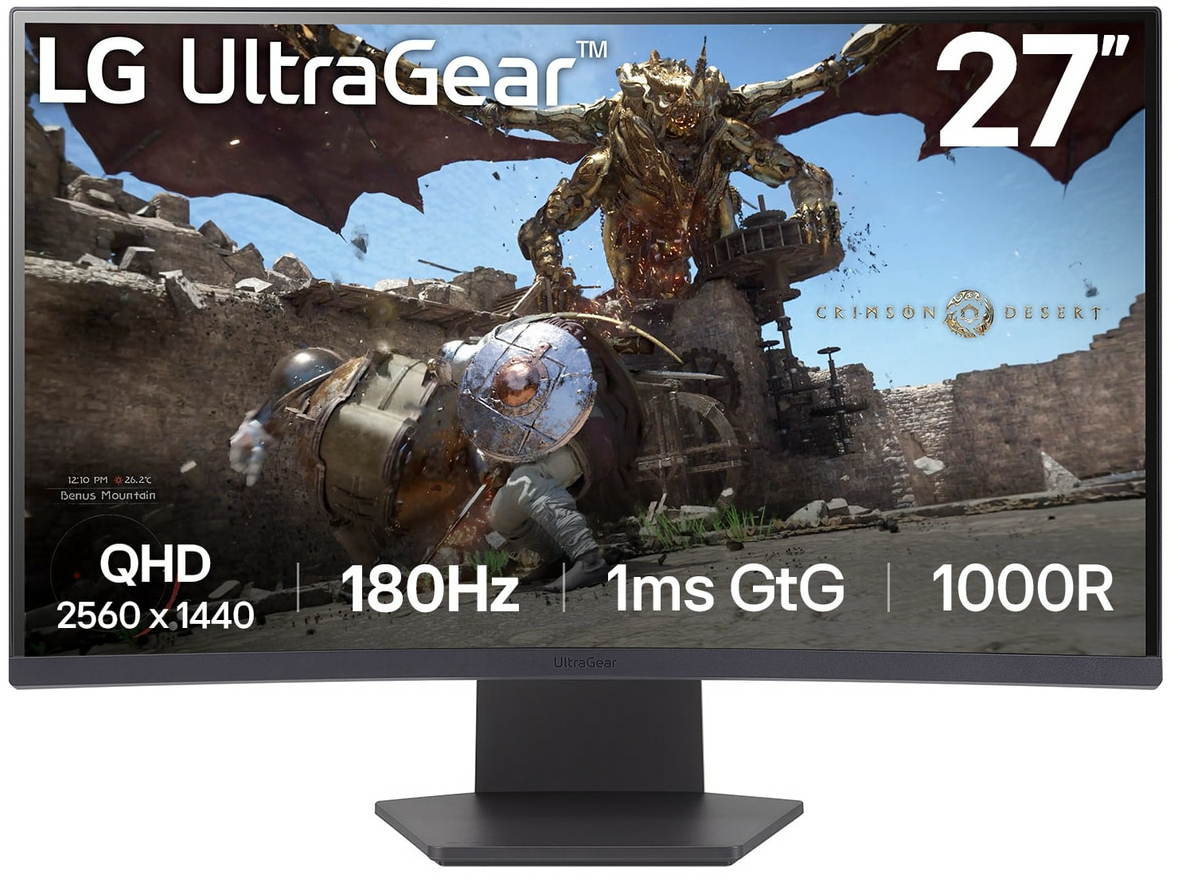 Picture of Picture of Monitor Curvo Gaming LG UltraGear 27" 27GS60QC VA WQHD 180Hz 1ms FreeSync HDR10