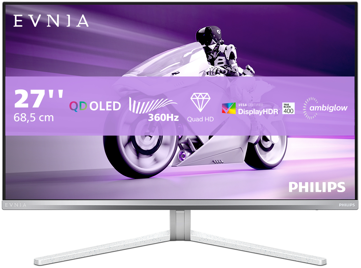 Philips - Monitor Philips EVNIA 8000 27" 27M2N8500 QD-OLED QHD 360Hz 0.03ms DisplayHDR TrueBlack 400